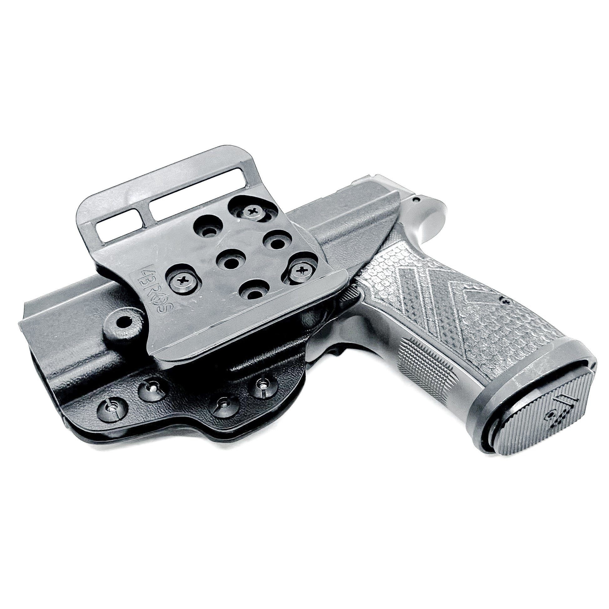 Black Outside Waistband OWB Kydex Holster for the Sig Sauer P365-AXG LEGION Gen 2 handgun, from Four Brothers 4BROS Holsters.