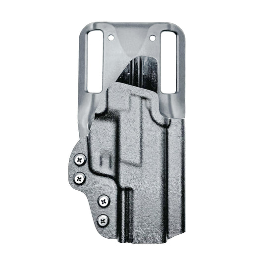 Black OWB Outside Waistband Sig Sauer P365-AXG Legion Duty & Competition Style Kydex Holster from Four Brothers Holsters.  Proudly made in the USA.