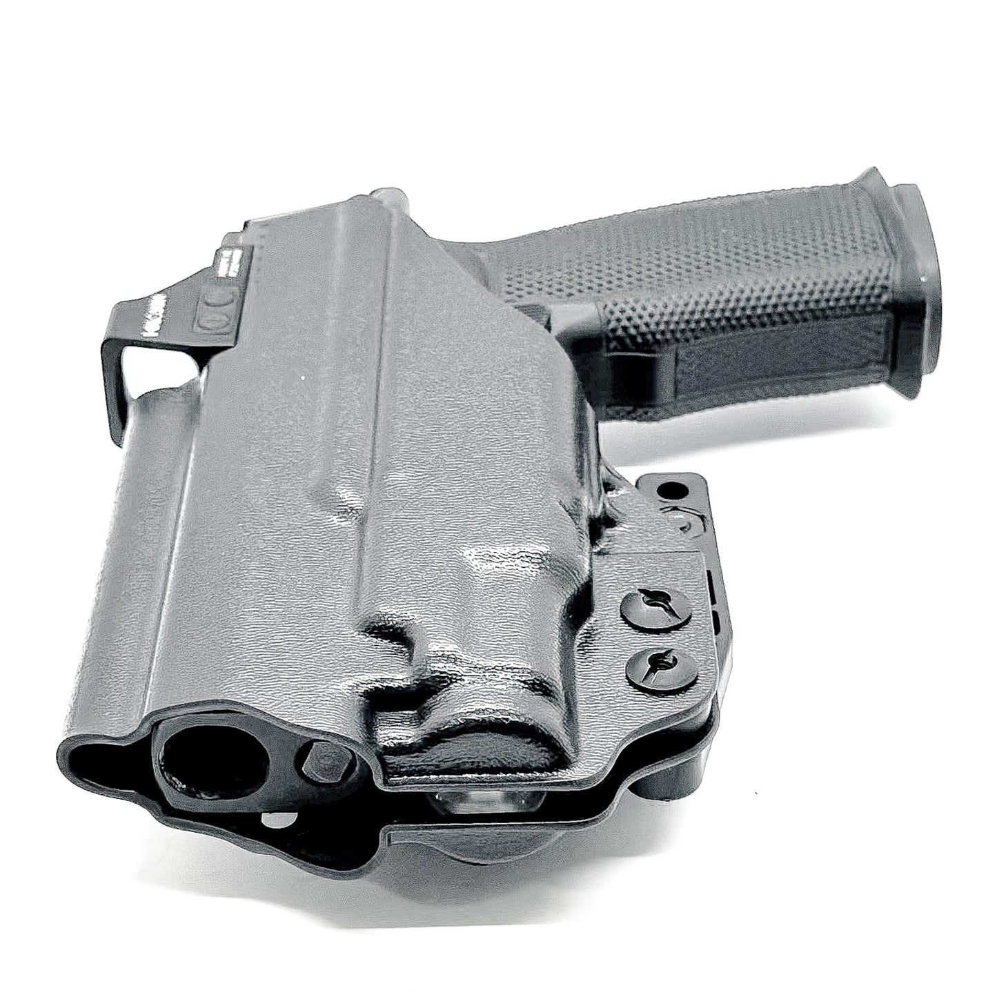 Inside waistband holster for Sig Sauer P365-XMACRO with Icarus Precision grip and Streamlight TLR-7 Sub 1913 weapon light mounted.