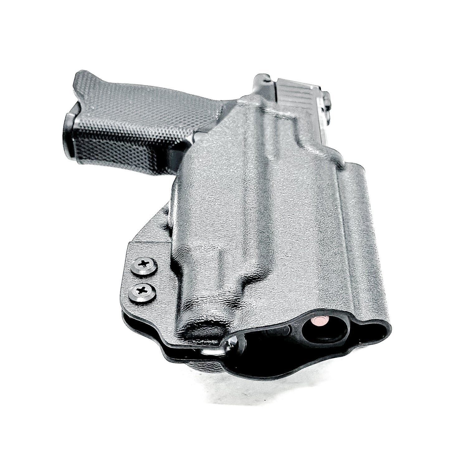 Sig Sauer P365-XMACRO OWB Holster with Icarus A.C.E. “X” MACRO Grip Module and Streamlight TLR-7 Sub 1913, black Kydex, with 4BROS 1.5" belt attachment