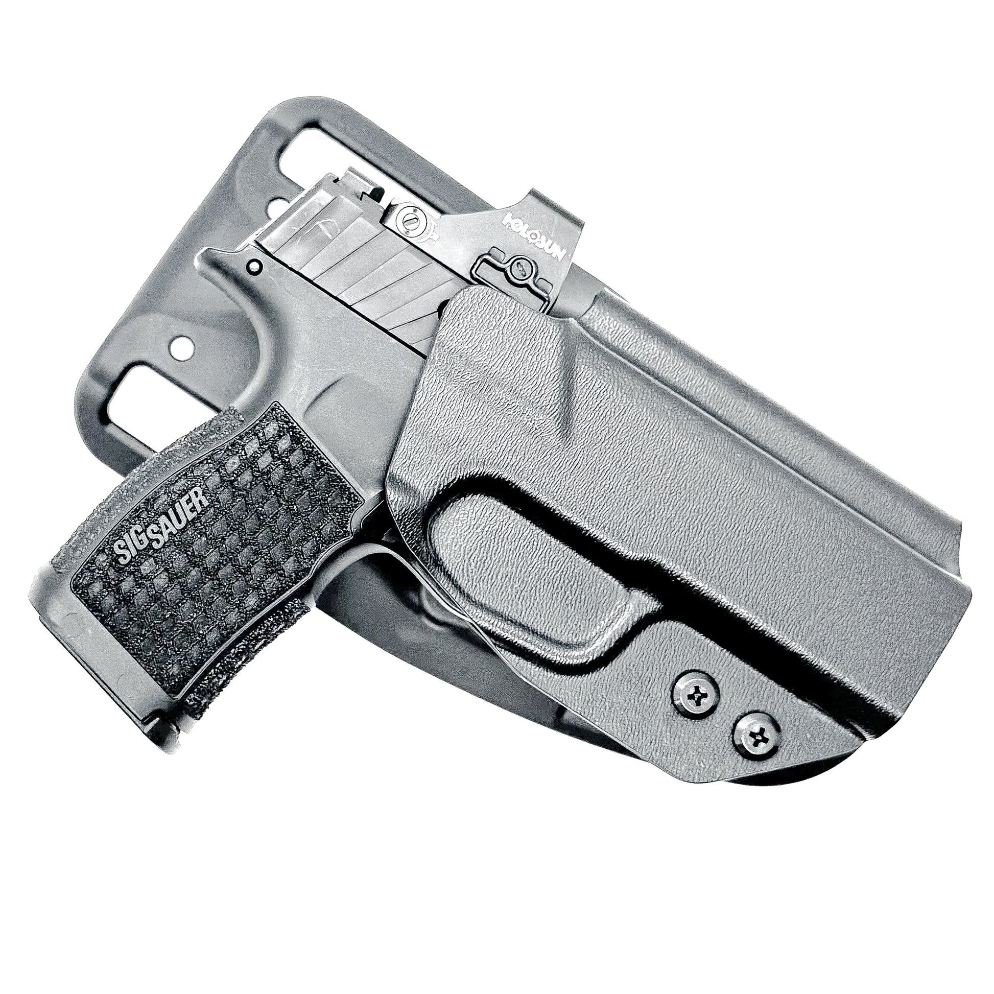 Outside Waistband Light Duty & Competition Style Holster designed to fit the Sig Sauer P365XL handgun.