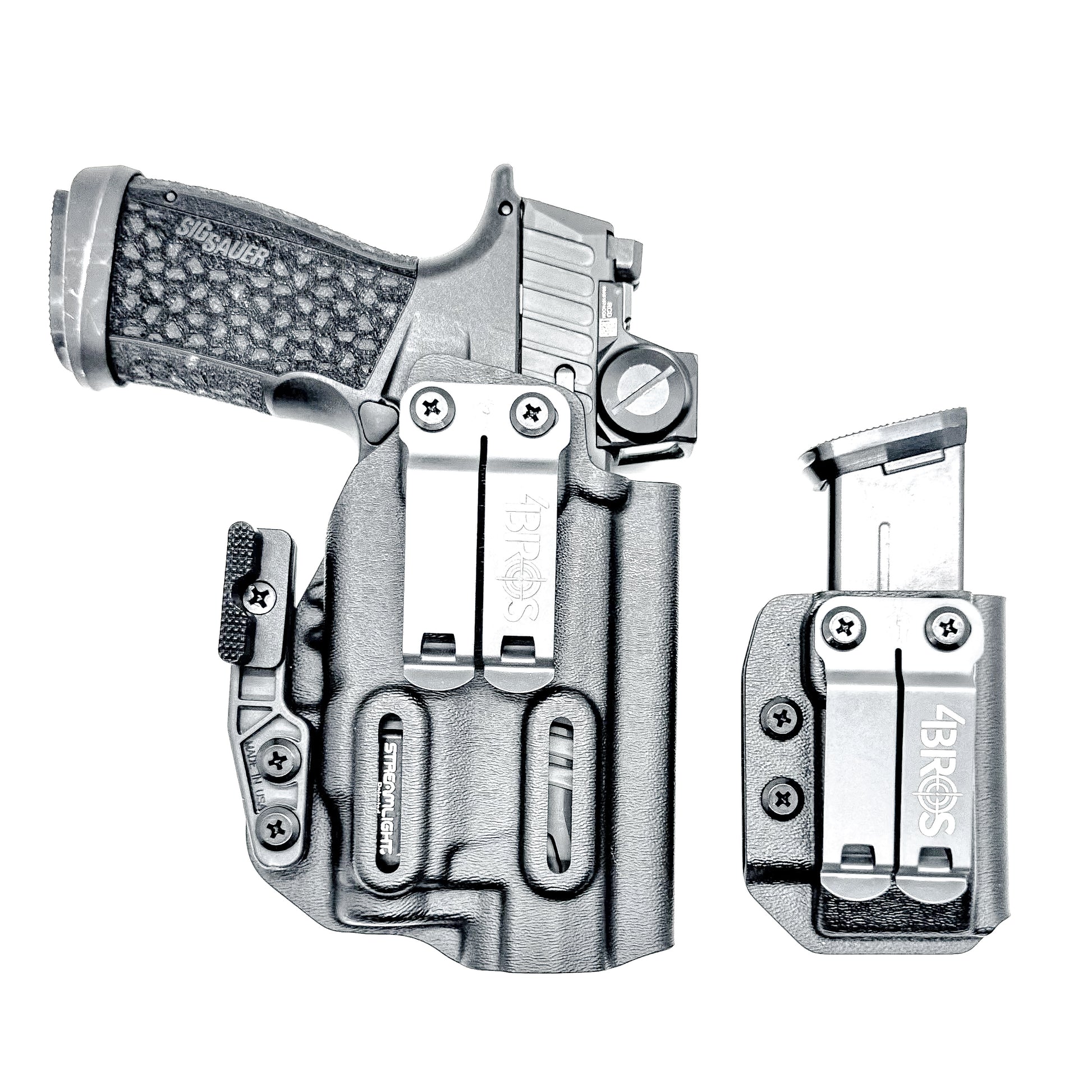 Inside Waistband IWB Holster & Magazine carrier Combo for the Sig Sauer P365-FUSE & Streamlight TLR-7 Sub, X Sub, or TLR-7 HL-X Sub from Four Brothers Holsters