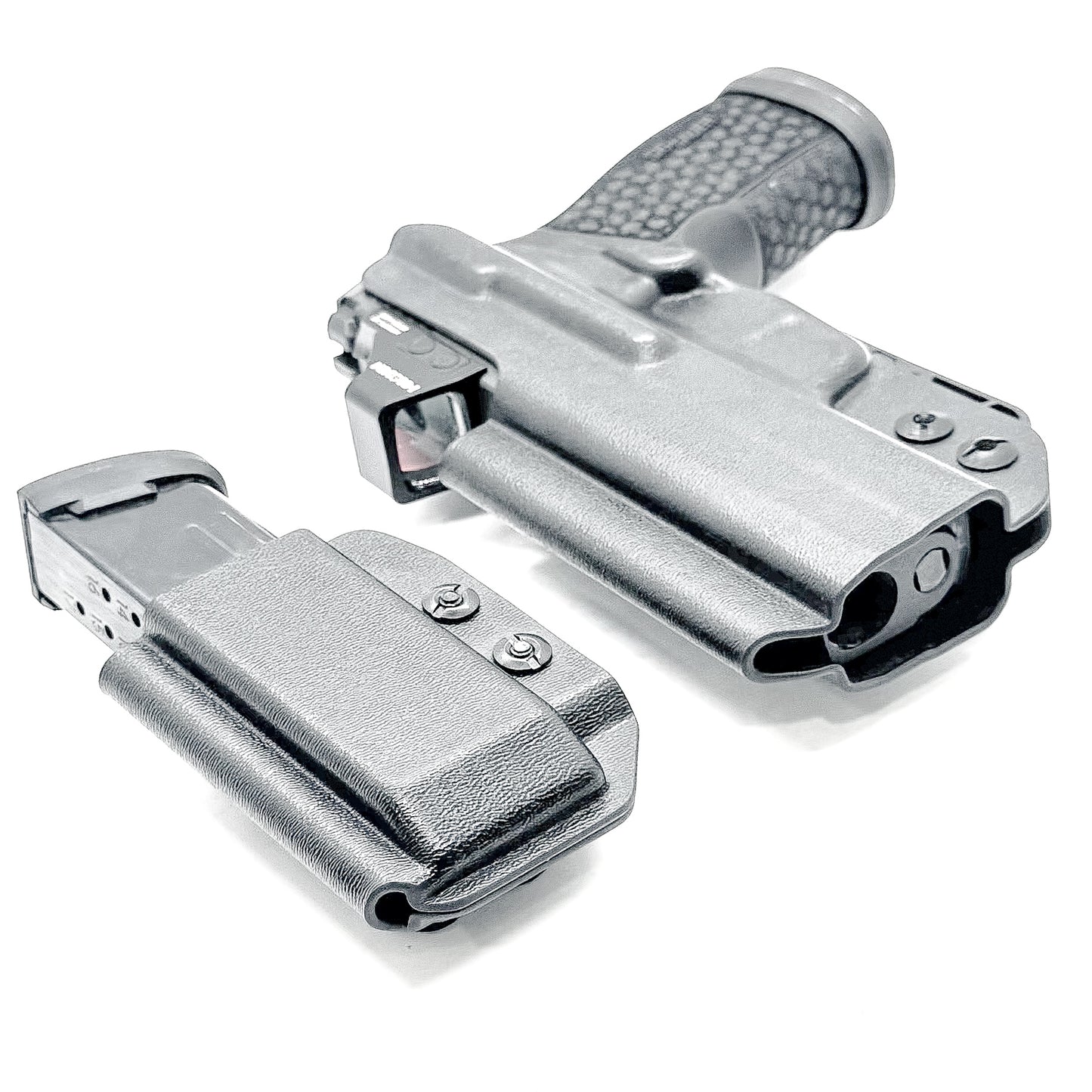 Sig P365-XMACRO IWB right-hand holster and matching magazine carrier in black.