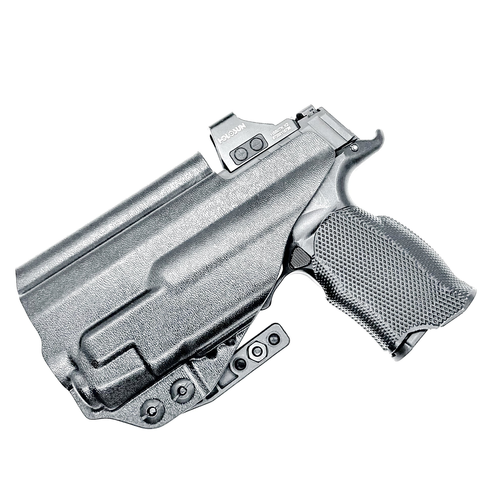 Inside waistband holster for the Sig P365XL with TLR-7 X or A & Icarus Precision A.C.E module with DCC Monoblock and modwing in black.