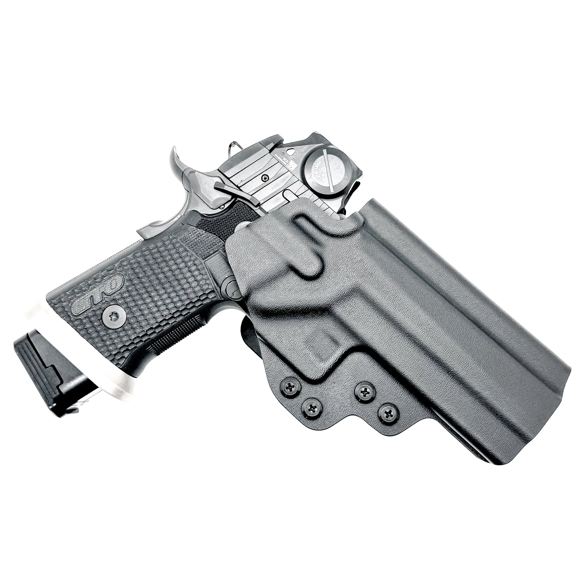 Sig Sauer P211 GTO OWB Kydex holster with precision-molded fit, adjustable retention, and tough .093" construction. Comfortable carry. Made in the USA.