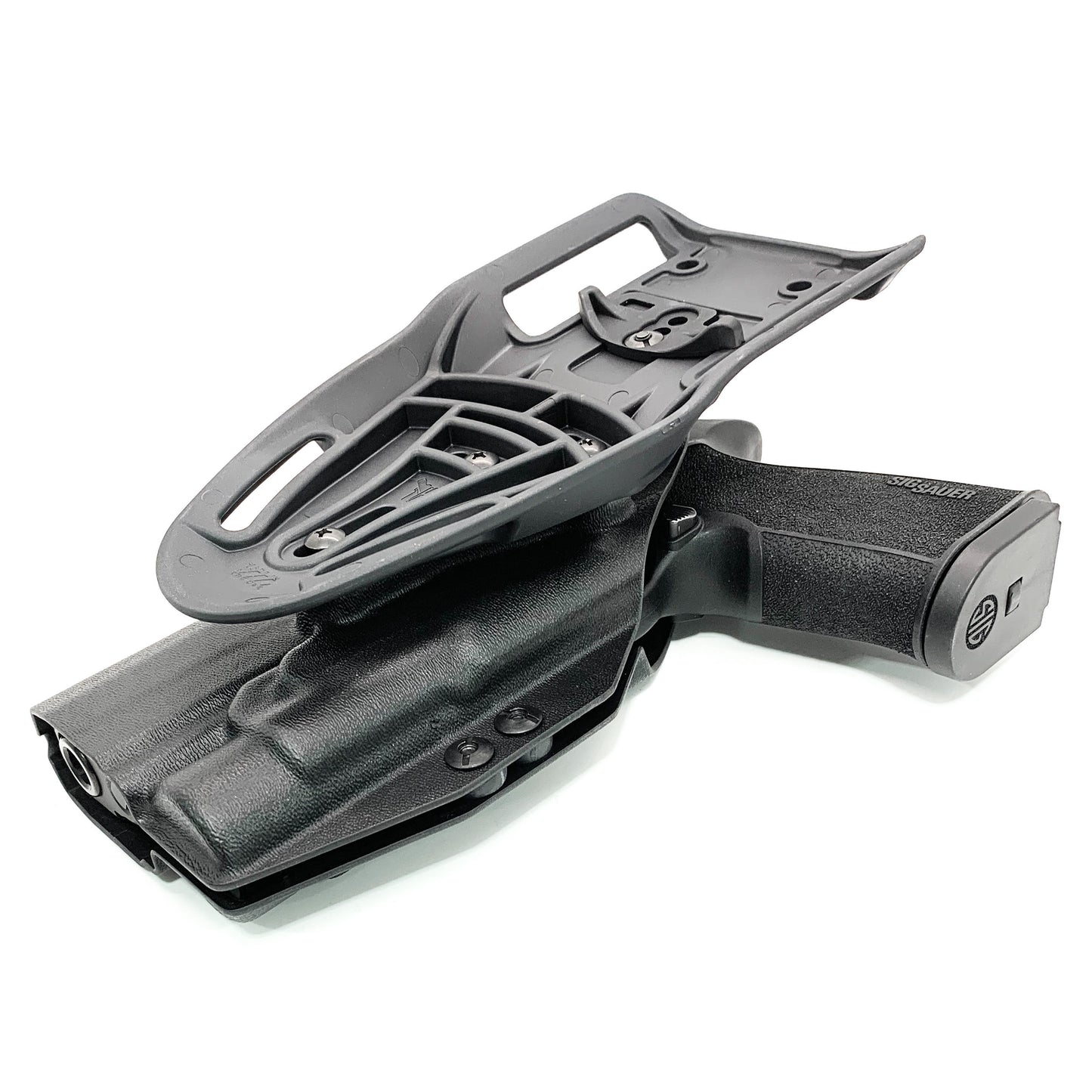 Best Outside Waistband Kydex Duty & CompetFor the best Outside Waistband Sig Sauer 10MM P320-XTEN & Streamlight TLR-1, with GoGun USA Gas Pedal Duty & Competition Holster, shop Four Brothers Holsters. ition Kydex holster designed to fit the Sig Sauer 10MM P320-XTEN, Streamlight TLR-1, and the GoGun USA Gas Pedal.  Full sweat guard, adjustable retention, open muzzle cleared for a red dot sight. Proudly made in the USA 10 MM P320 X Ten, or P 320 XTEN. TLR-1 HL X10 TLR1