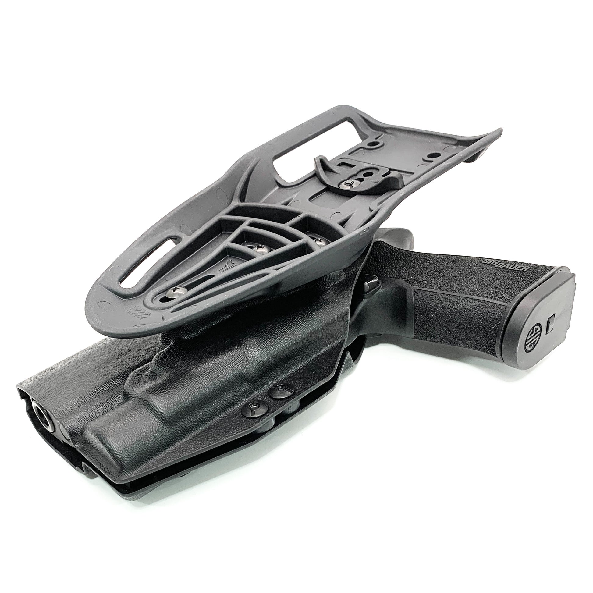 Best Outside Waistband Kydex Duty & CompetFor the best Outside Waistband Sig Sauer 10MM P320-XTEN & Streamlight TLR-1, with GoGun USA Gas Pedal Duty & Competition Holster, shop Four Brothers Holsters. ition Kydex holster designed to fit the Sig Sauer 10MM P320-XTEN, Streamlight TLR-1, and the GoGun USA Gas Pedal.  Full sweat guard, adjustable retention, open muzzle cleared for a red dot sight. Proudly made in the USA 10 MM P320 X Ten, or P 320 XTEN. TLR-1 HL X10 TLR1