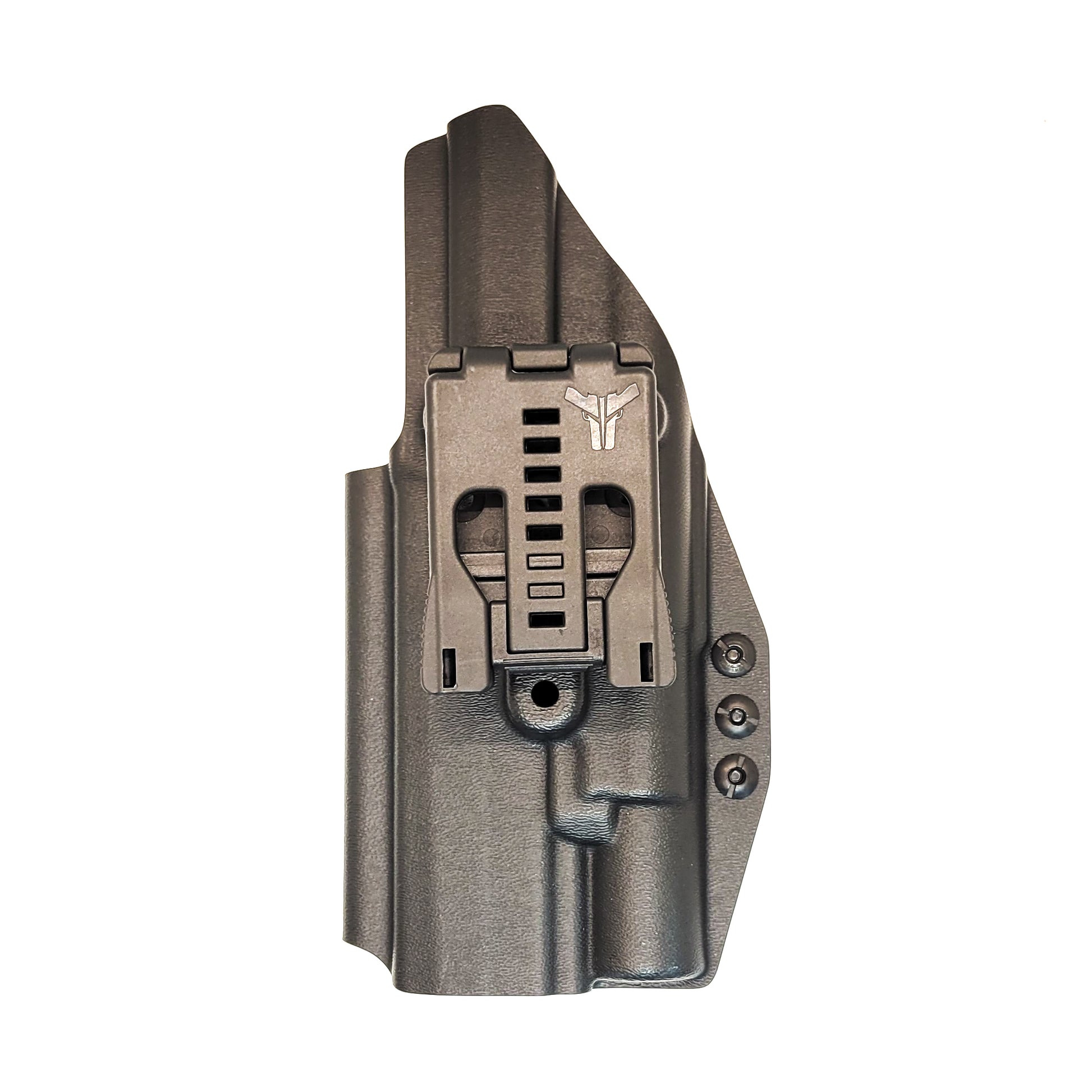 For the best OWB holster designed for the Sig Sauer 10MM P320-XTEN with the Surefire X-300UA or B & Align Tactical Thumb Rest, shop Four Brothers Holsters.