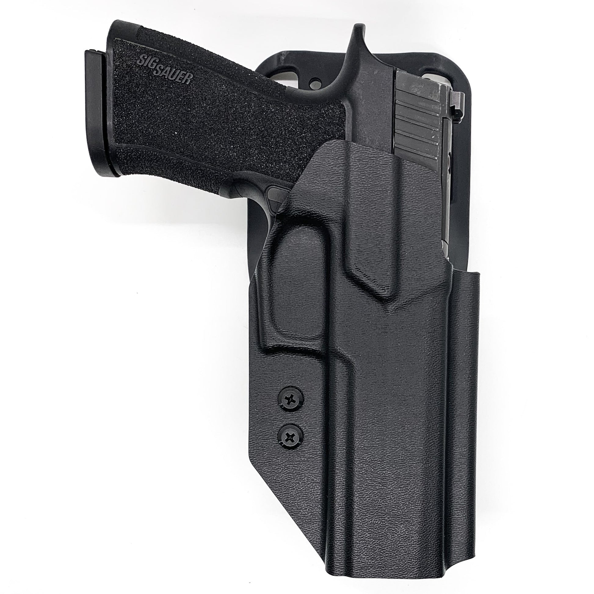 For the best Outside Waistband Sig Sauer 10MM P320-XTEN with the GoGun USA Gas Pedal Duty & Competition Style Kydex Holster, shop Four Brothers 4BROS Holsters.