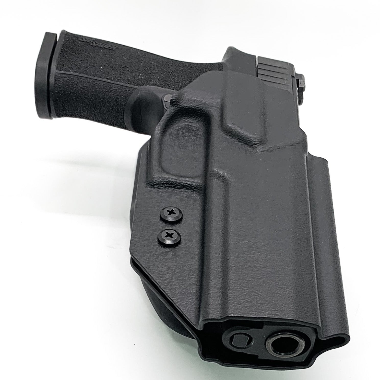 For the best Outside Waistband Sig Sauer 10MM P320-XTEN with the GoGun USA Gas Pedal Duty & Competition Style Kydex Holster, shop Four Brothers 4BROS Holsters.