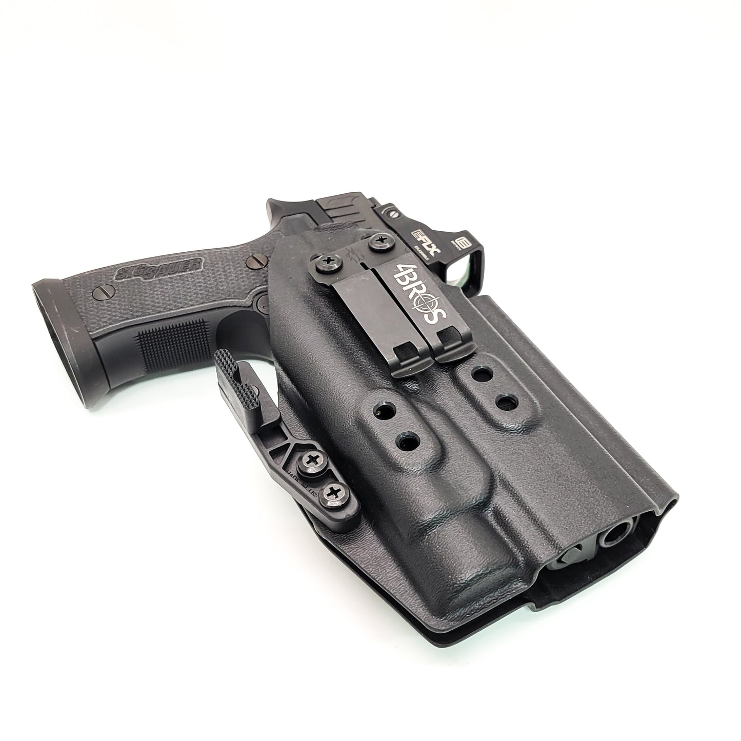 For the best IWB Holster for the Sig Sauer P320, X5, or M17 & Streamlight TLR-1 HL with Align Tactical Thumb Rest Takedown Lever, shop Four Brothers Holsters.