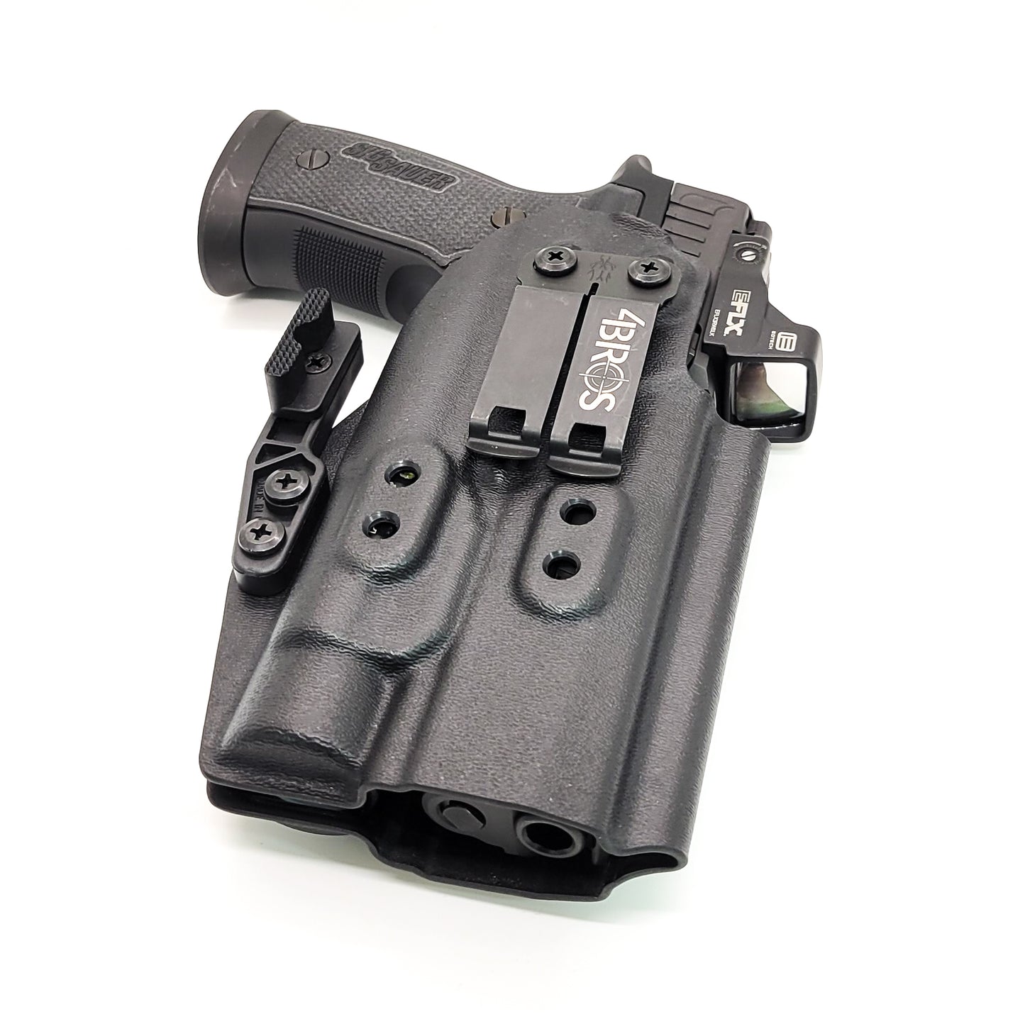 For the best IWB Holster for the Sig Sauer P320, X5, or M17 & Streamlight TLR-1 HL with Align Tactical Thumb Rest Takedown Lever, shop Four Brothers Holsters.