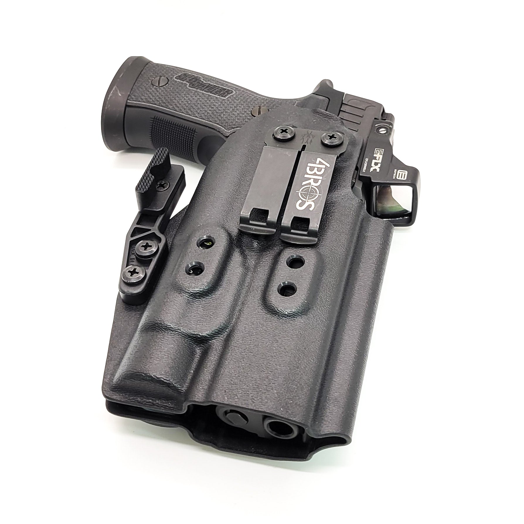 For the best IWB Holster for the Sig Sauer P320, X5, or M17 & Streamlight TLR-1 HL with Align Tactical Thumb Rest Takedown Lever, shop Four Brothers Holsters.