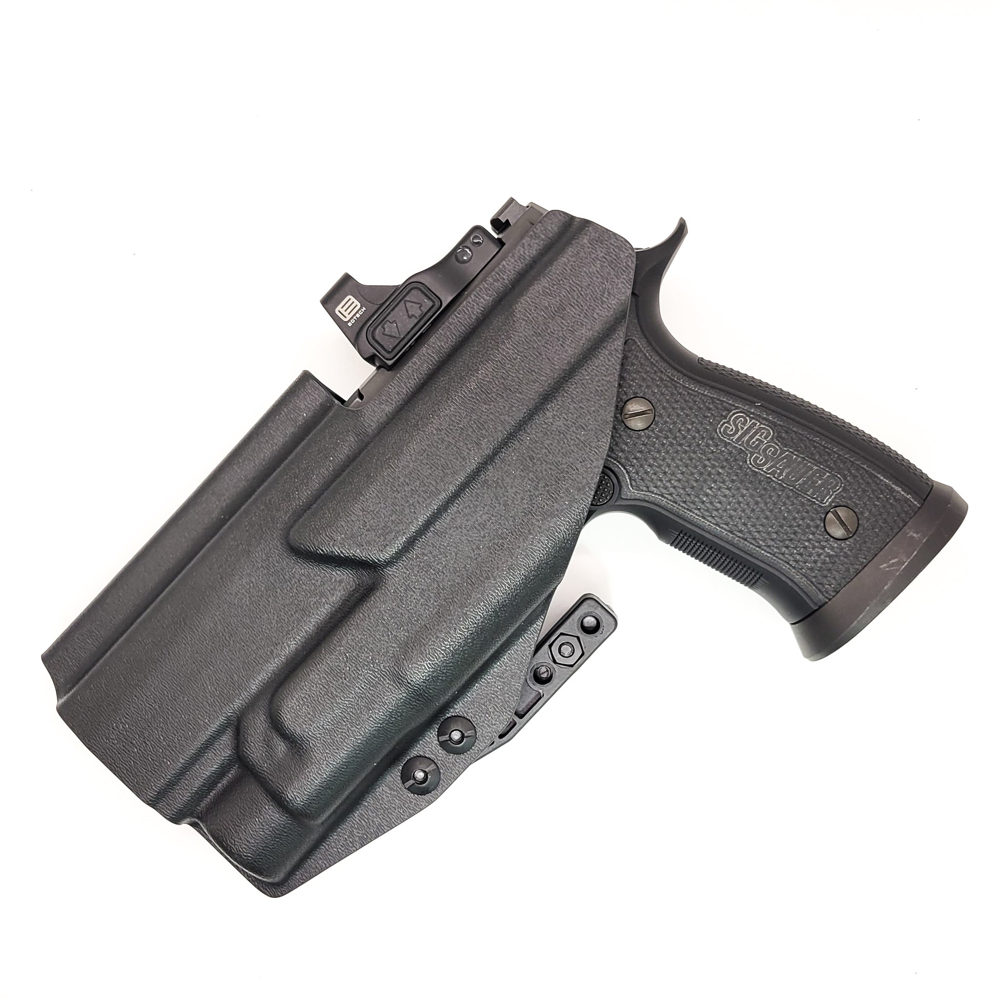 For the best IWB Holster for the Sig Sauer P320, X5, or M17 & Streamlight TLR-1 HL with Align Tactical Thumb Rest Takedown Lever, shop Four Brothers Holsters.
