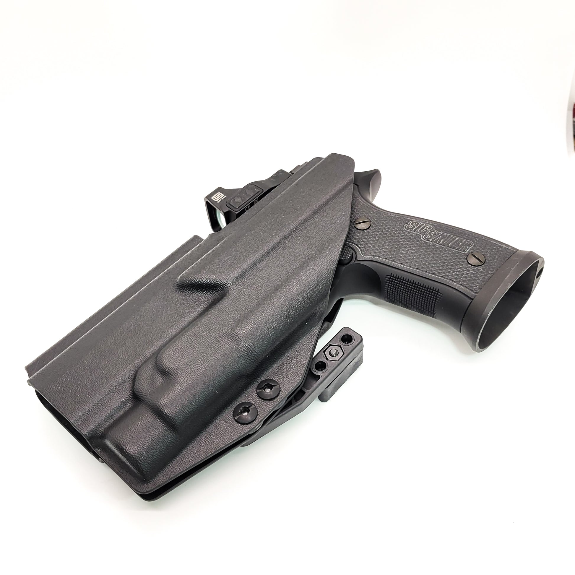 For the best IWB Holster for the Sig Sauer P320, X5, or M17 & Streamlight TLR-1 HL with Align Tactical Thumb Rest Takedown Lever, shop Four Brothers Holsters.