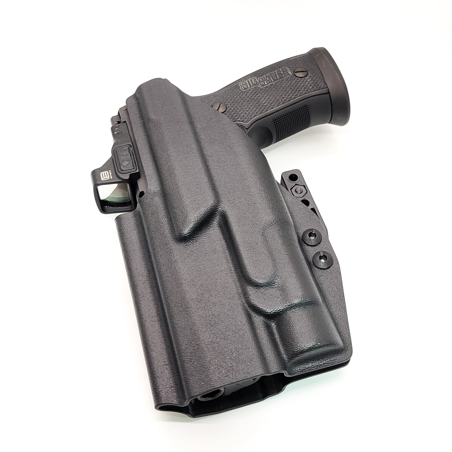 For the best IWB Holster for the Sig Sauer P320, X5, or M17 & Streamlight TLR-1 HL with Align Tactical Thumb Rest Takedown Lever, shop Four Brothers Holsters.