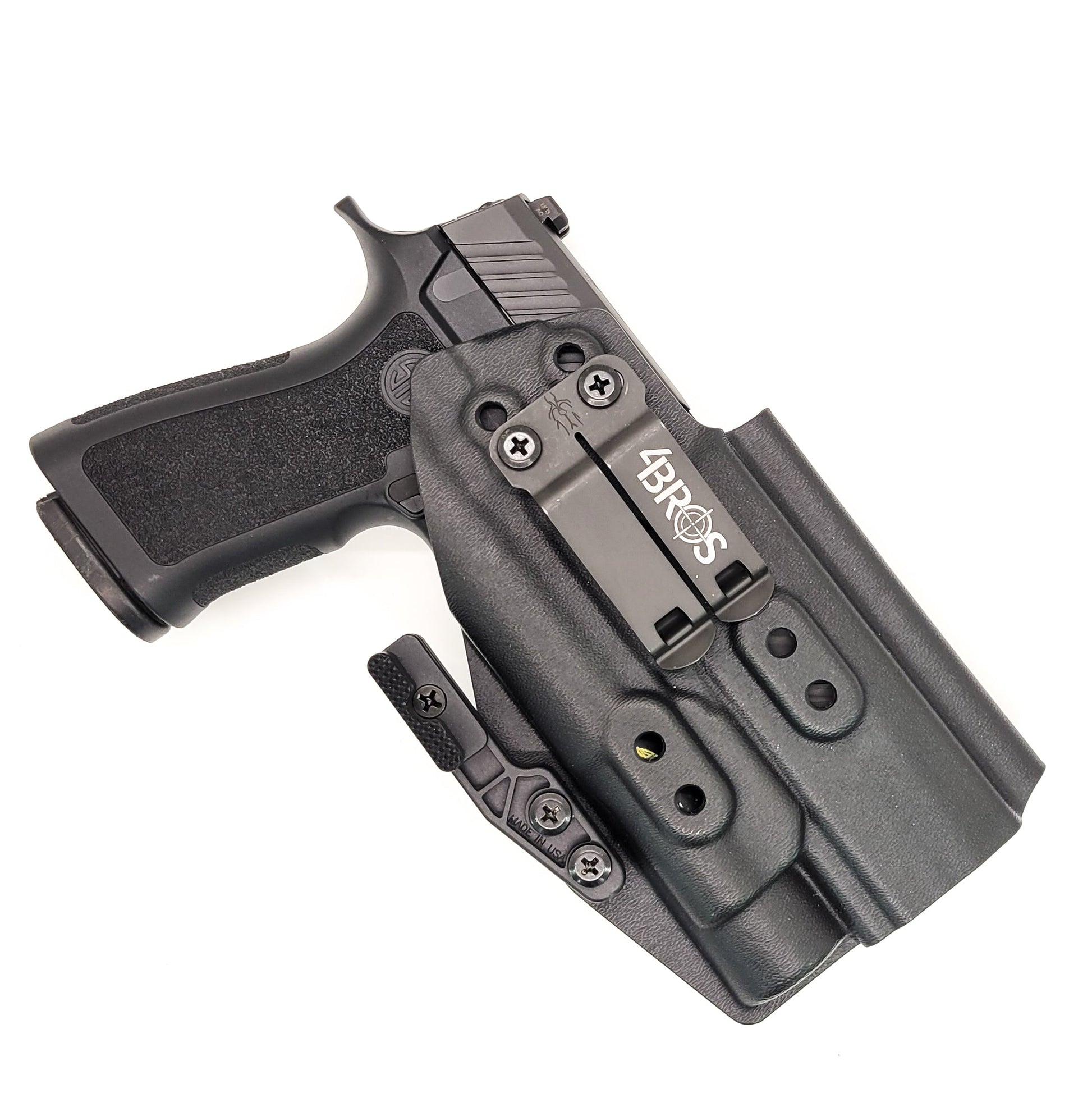 For the best IWB AIWB Inside Waistband Holster for the Sig Sauer P320 AXG pistols with the Streamlight TLR-1 or TLR-1 HL light, shop Four Brothers Holsters.