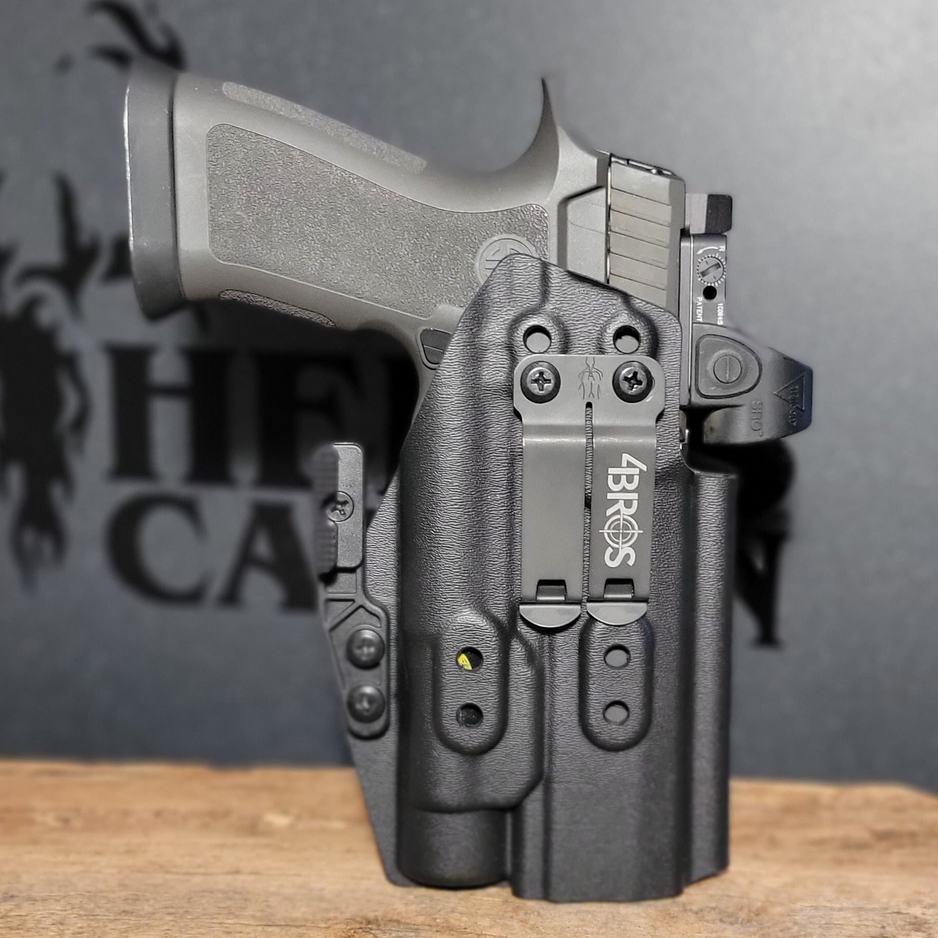 For the best IWB AIWB Inside Waistband Holster for the Sig Sauer P320 AXG pistols with the Streamlight TLR-1 or TLR-1 HL light, shop Four Brothers Holsters.