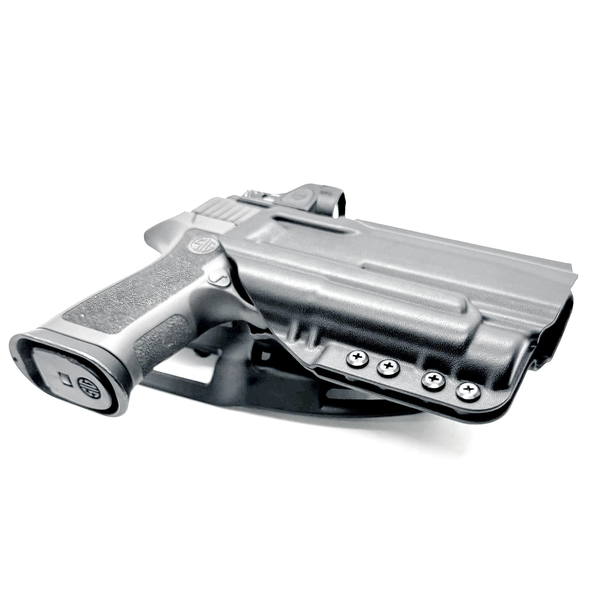 Black Sig Sauer P320 Align Tactitcal Thumb Rest & TLR-1 HL-X Duty & Competition Holster from 4BROS Holsters