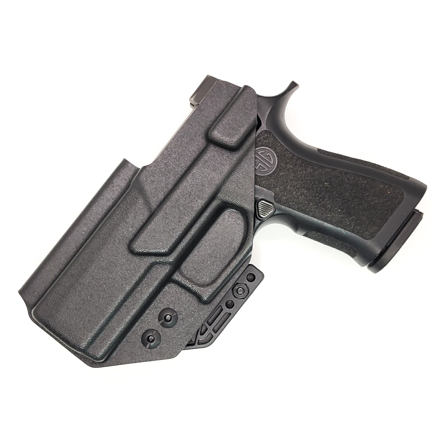 For the best IWB AIWB Inside Waistband Holster for the P320 Compact, Carry, M18 & P320 Wilson Combat Carry grip module pistols, shop Four Brothers Holsters.