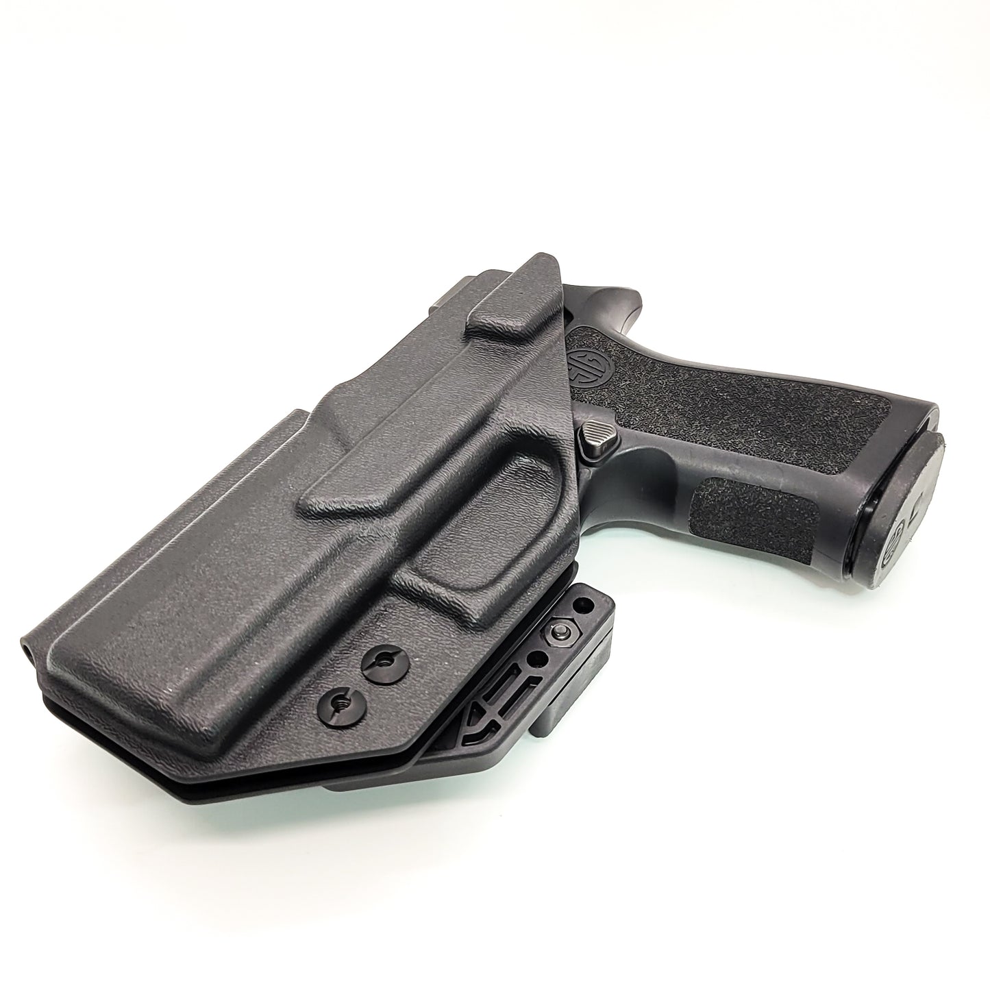 For the best IWB AIWB Inside Waistband Holster for the P320 Compact, Carry, M18 & P320 Wilson Combat Carry grip module pistols, shop Four Brothers Holsters.