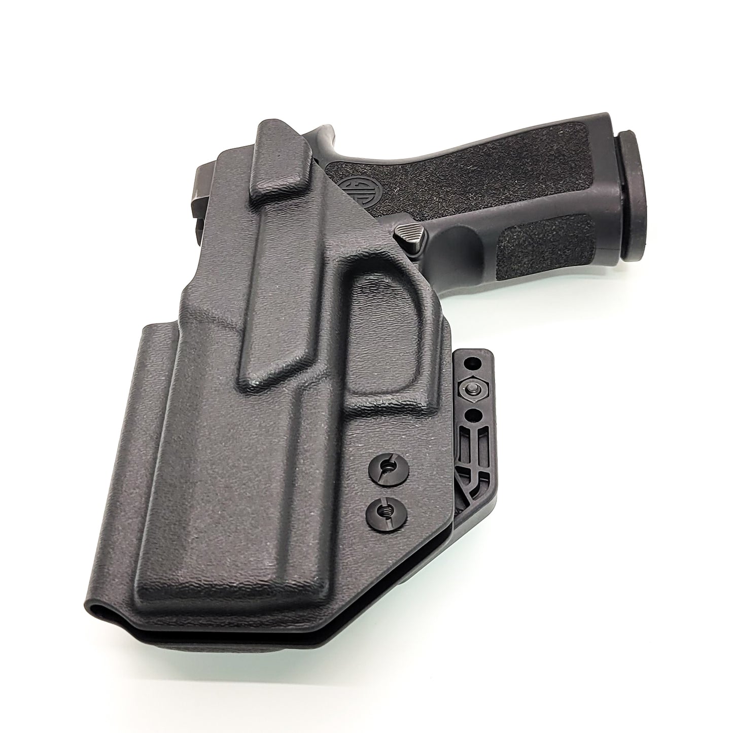 For the best IWB AIWB Inside Waistband Holster for the P320 Compact, Carry, M18 & P320 Wilson Combat Carry grip module pistols, shop Four Brothers Holsters.