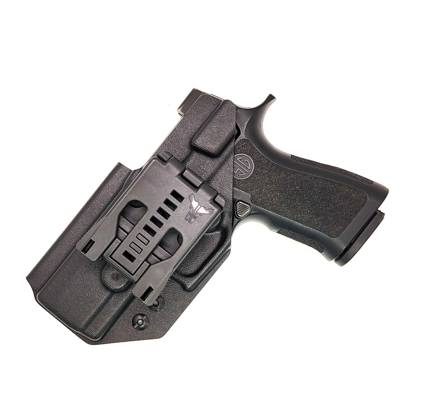 For the best OWB Outside Waistband Holster for the Sig Sauer P320 Carry, Compact, M18 pistols, and Wilson Combat Carry grip module, shop Four Brothers Holsters.