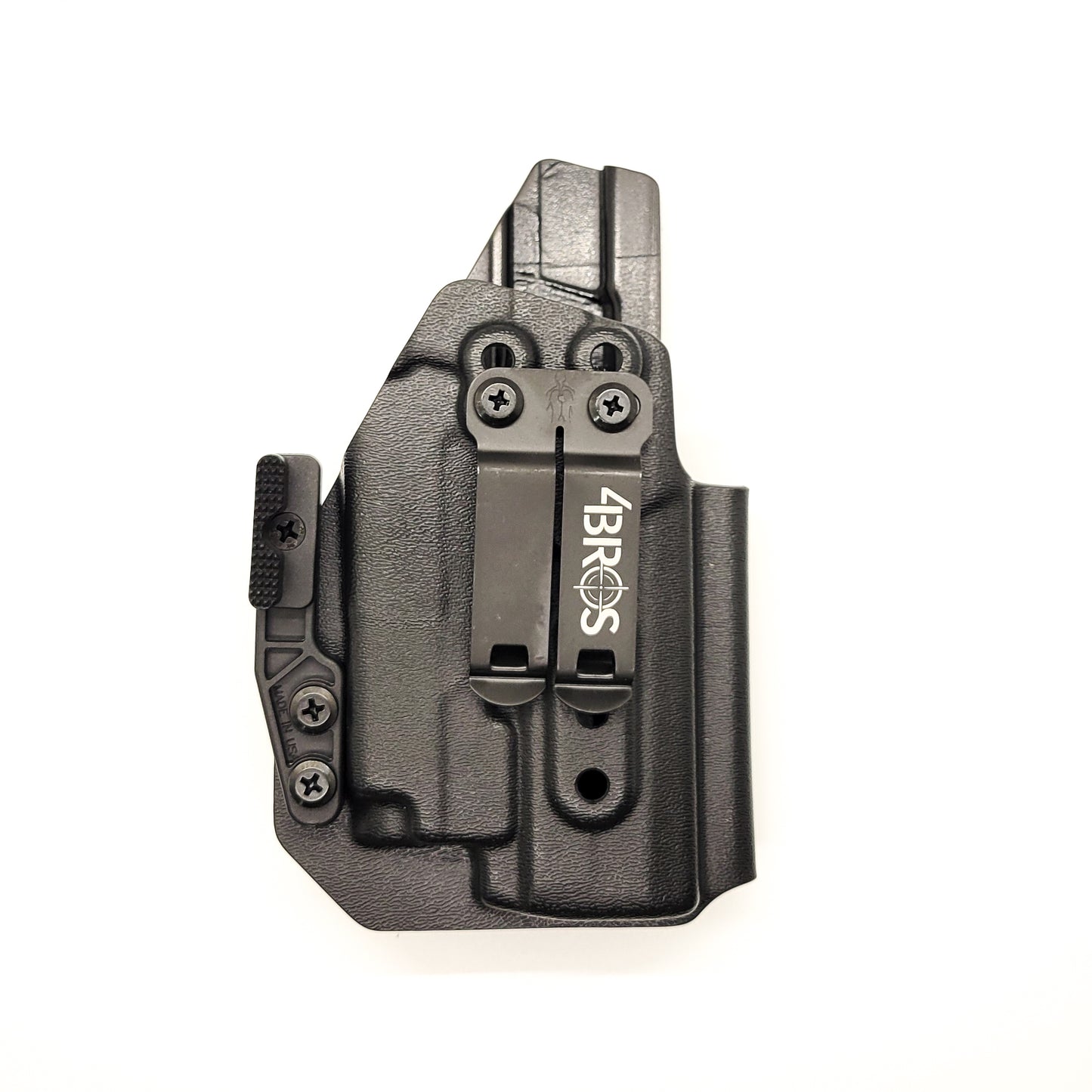 For the best IWB Inside waistband holster for Sig Sauer P320  Compact, Carry, or M18 & Olight PL-Mini 2 with GoGun USA Gas Pedal, shop Four Brothers holsters.