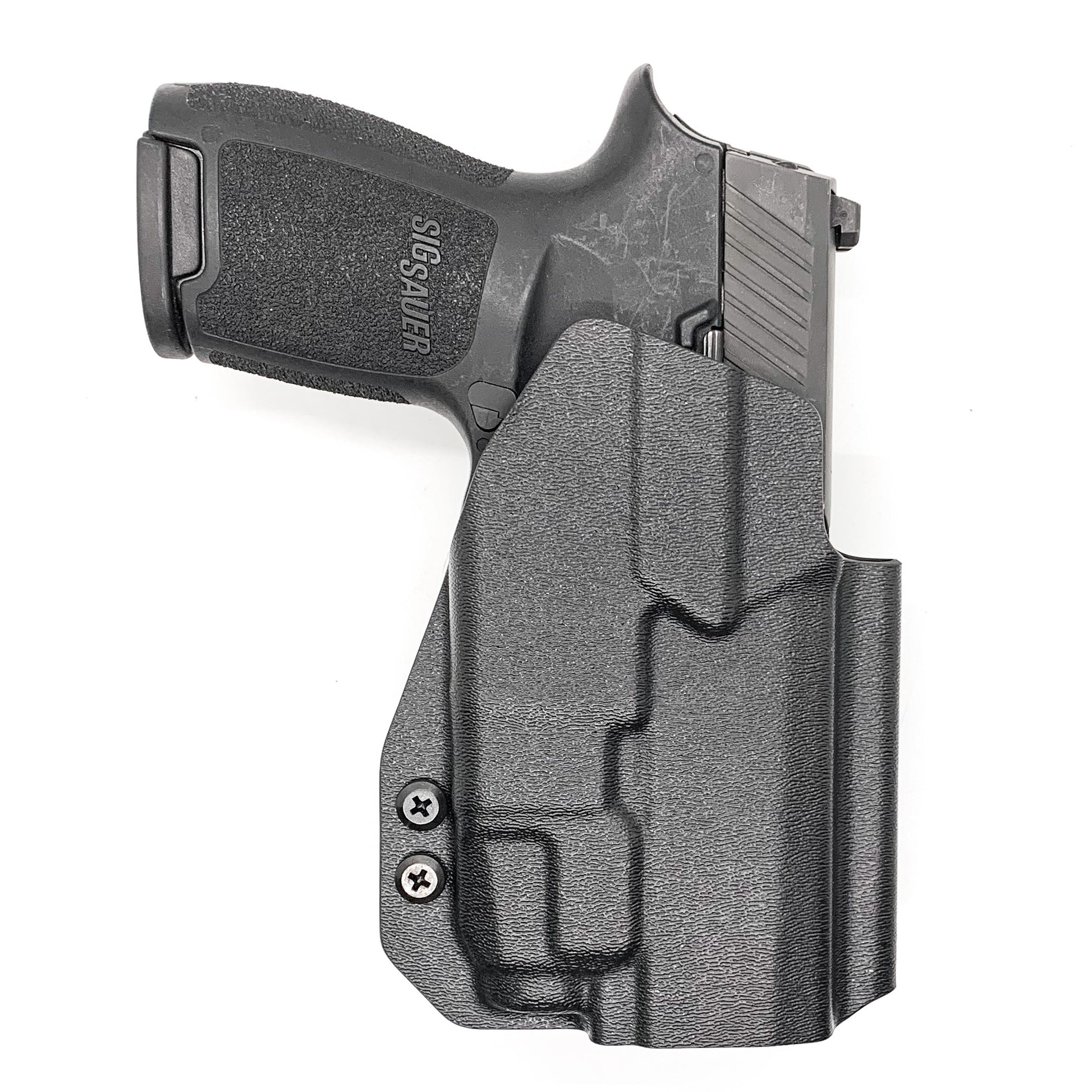 For the best Outside Waistband OWB holster for the Sig Sauer P320 Compact and Carry with the Streamlight TLR-7 X or TLR-7 A shop Four Brothers 4BROS holsters.