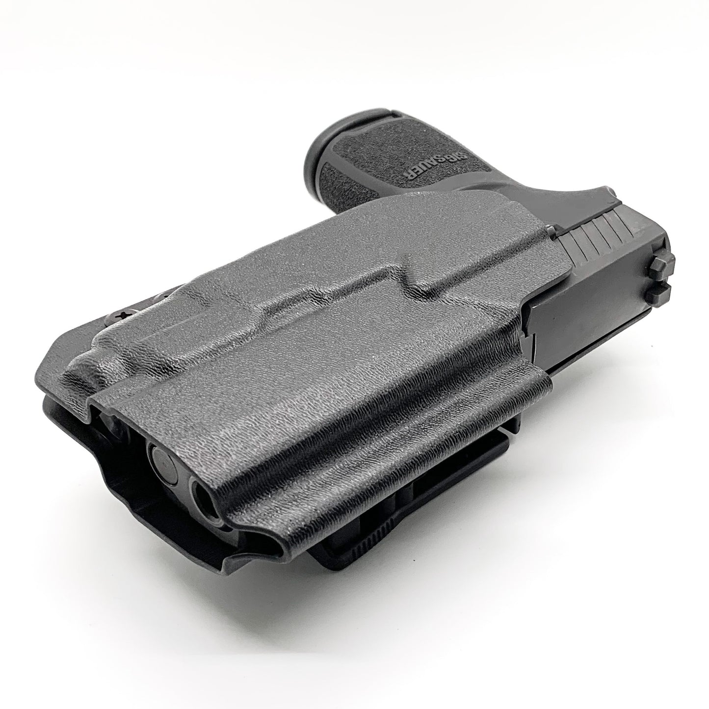 For the best Outside Waistband OWB holster for the Sig Sauer P320 Compact and Carry with the Streamlight TLR-7 X or TLR-7 A shop Four Brothers 4BROS holsters.