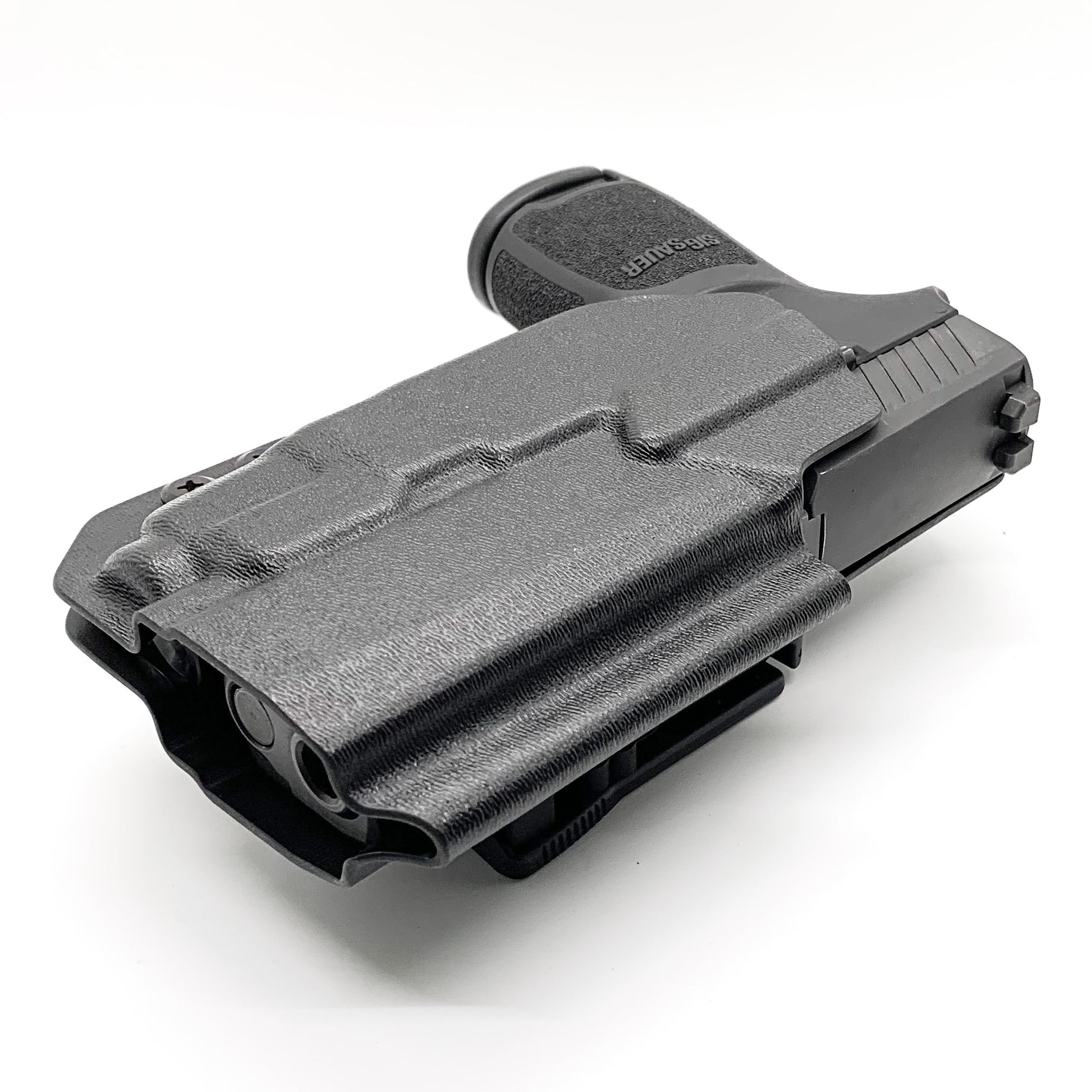 For the best Outside Waistband OWB holster for the Sig Sauer P320 Compact and Carry with the Streamlight TLR-7 X or TLR-7 A shop Four Brothers 4BROS holsters.
