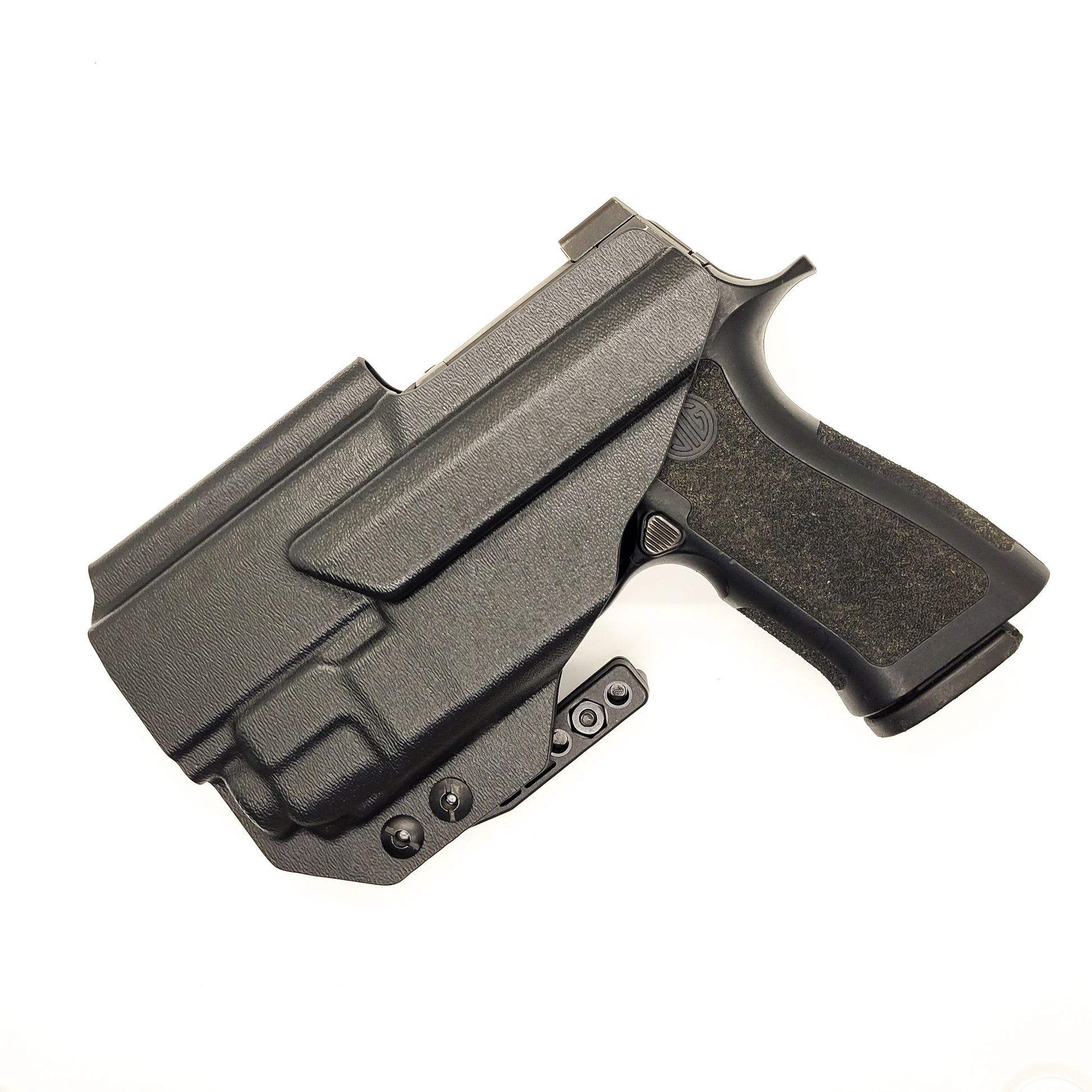 For the best IWB Kydex Inside Waistband Holster for the Sig Sauer P320 Compact & Carry & Align Tactical Thumb Rest & Streamlight TLR-8 A, shop 4BROS Holsters.