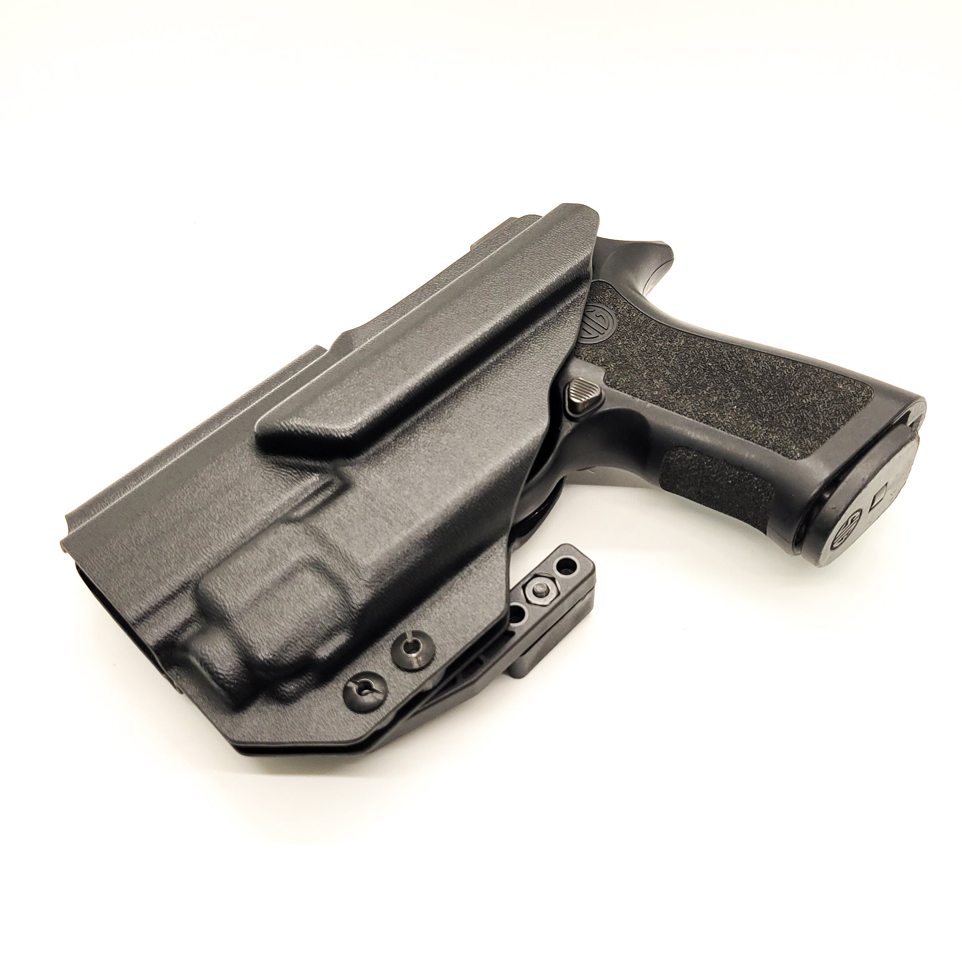For the best IWB Kydex Inside Waistband Holster for the Sig Sauer P320 Compact & Carry & Align Tactical Thumb Rest & Streamlight TLR-8 A, shop 4BROS Holsters.