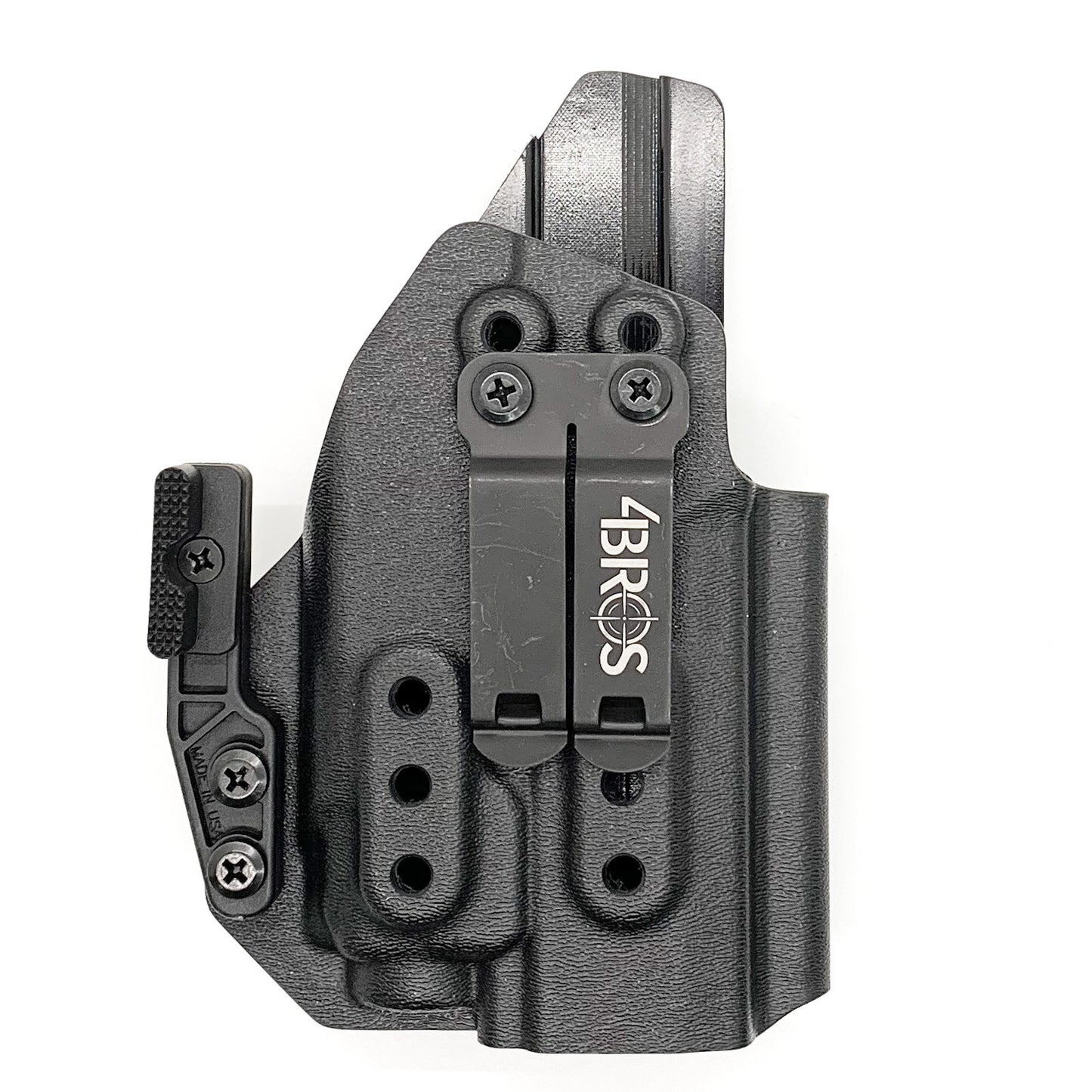 For the best IWB Kydex Inside Waistband Holster for the Sig Sauer P320 Compact, Carry or M18 & Streamlight TLR-8A & Gas Pedal shop Four Brothers Holsters