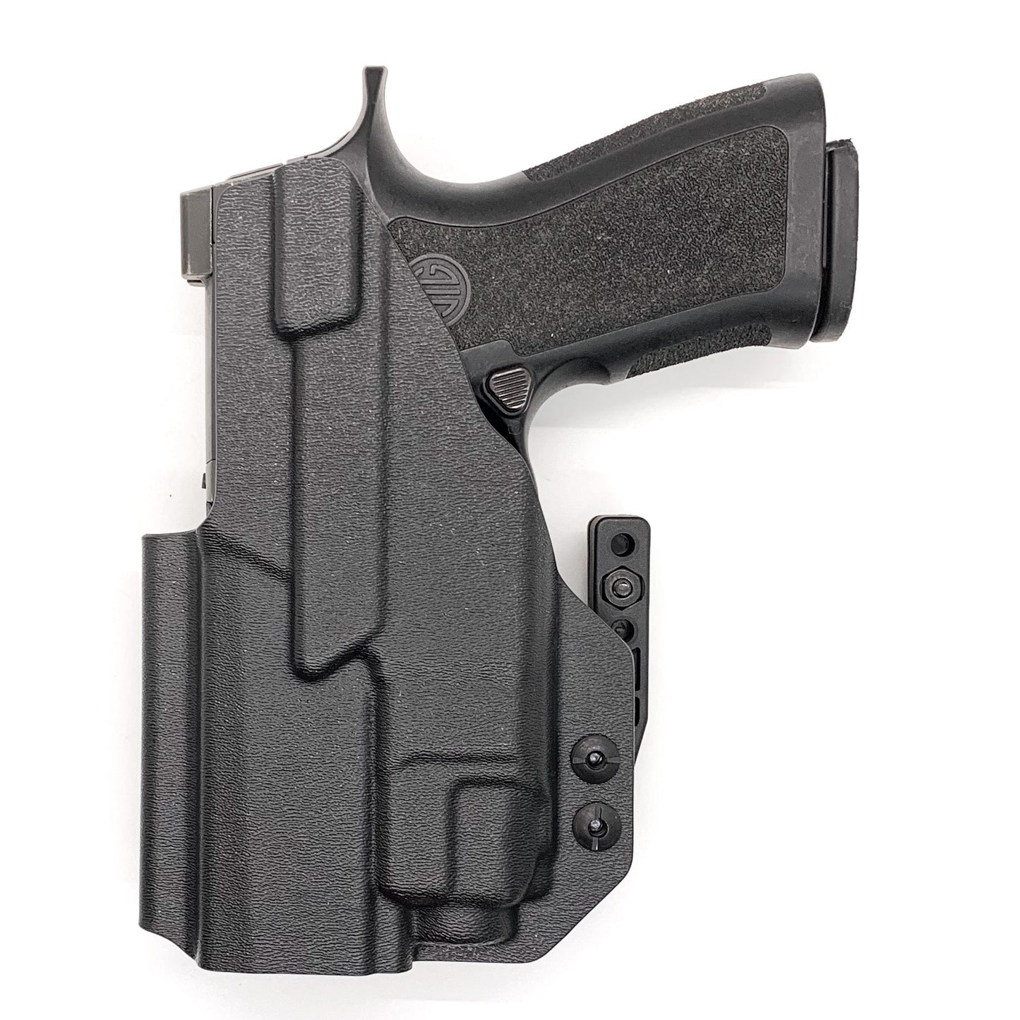 For the best IWB Kydex Inside Waistband Holster for the Sig Sauer P320 Compact, Carry and M18 & Streamlight TLR-8 or TLR-8A shop Four Brothers 4BROS Holsters.