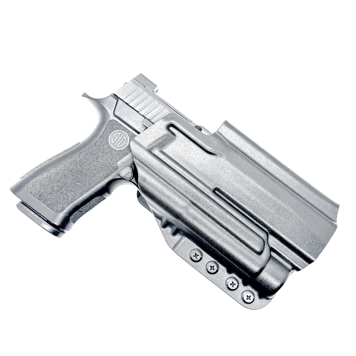 Black Sig Sauer P320 Gas Pedal & TLR-1 HL-X OWB Holster with 4BROS 1.5" Belt Slide from 4BROS Holsters