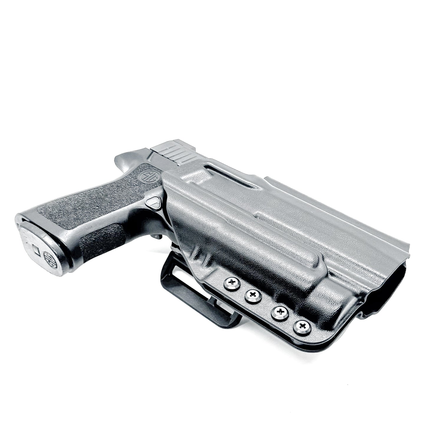 Black Sig Sauer P320 Gas Pedal & TLR-1 HL-X OWB Holster with 4BROS 1.5" Belt Slide from 4BROS Holsters