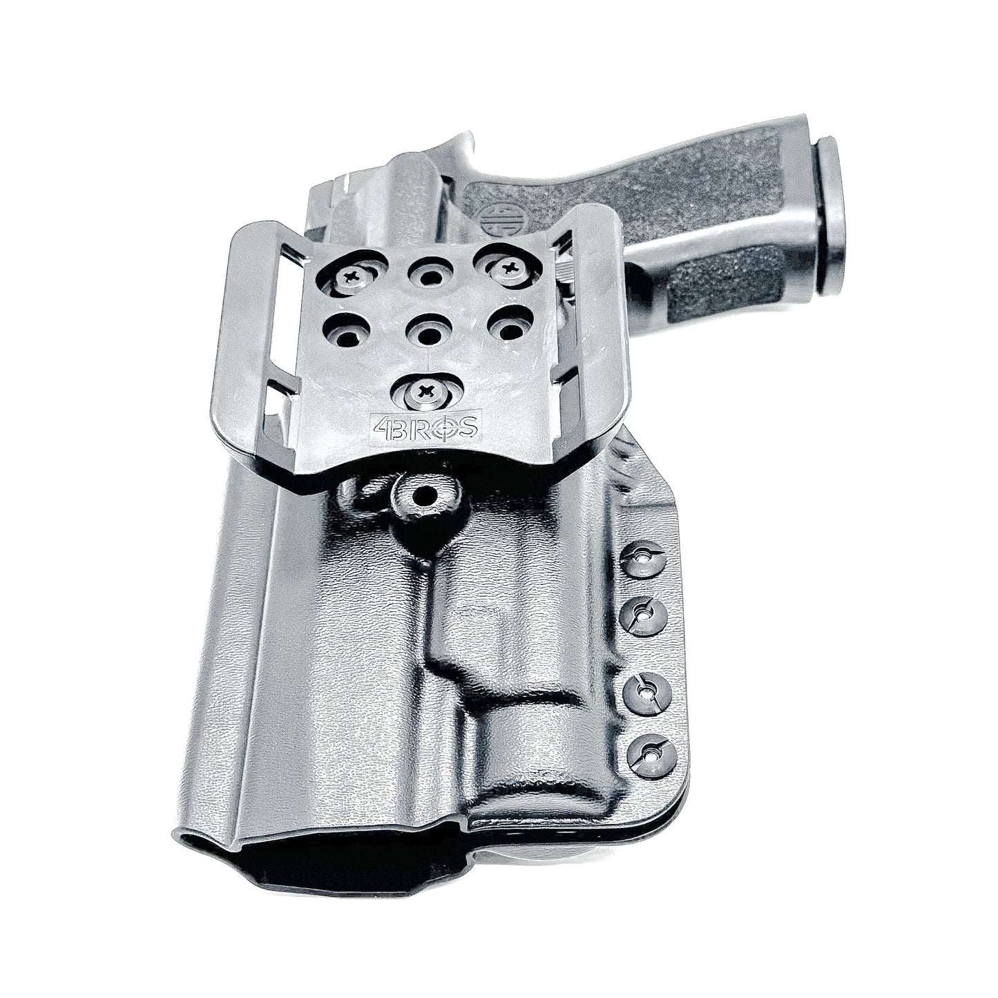 Black Sig Sauer P320 Gas Pedal & TLR-1 HL-X OWB Holster with 4BROS 1.5" Belt Slide from 4BROS Holsters