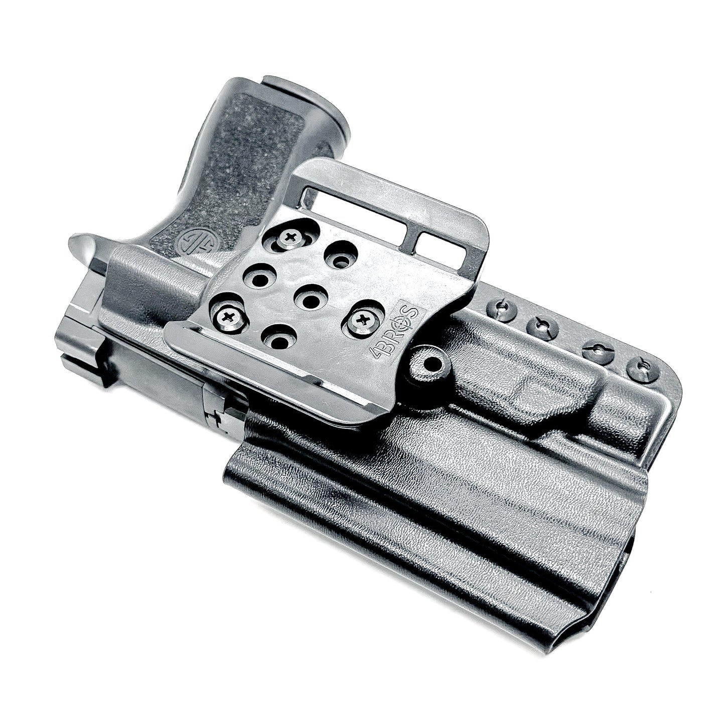 Black Sig Sauer P320 Gas Pedal & TLR-1 HL-X OWB Holster with 4BROS 1.5" Belt Slide from 4BROS Holsters