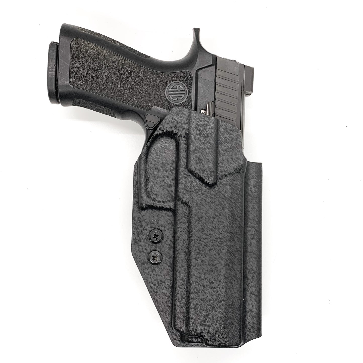 For the best Outside Waistband OWB Kydex holster for the Sig Sauer P320 Full Size X5 or M17 pistol shop Four Brothers 4BROS Holsters. Proudly made in the USA.