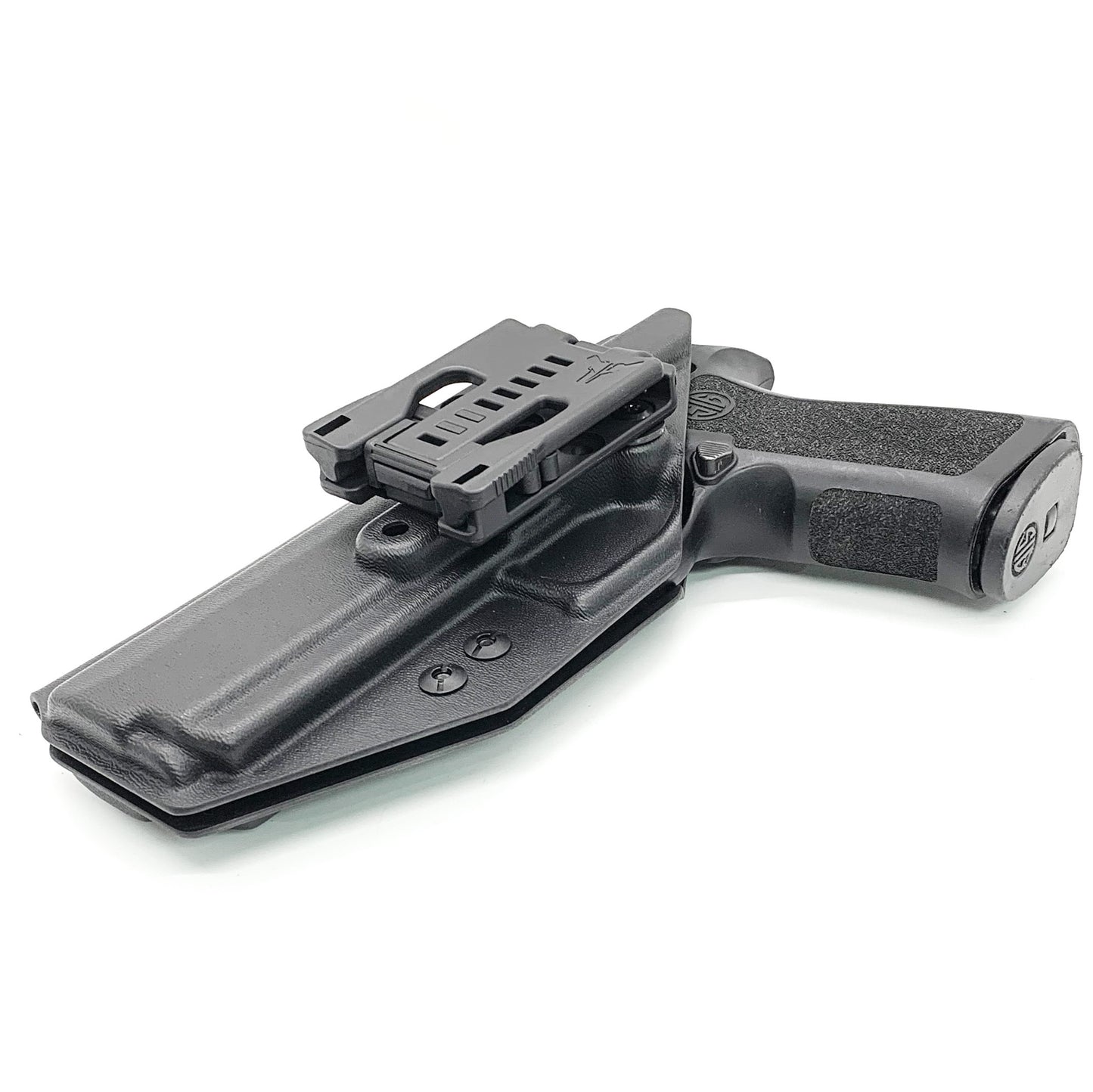 For the best Outside Waistband OWB Kydex holster for the Sig Sauer P320 Full Size X5 or M17 pistol shop Four Brothers 4BROS Holsters. Proudly made in the USA.