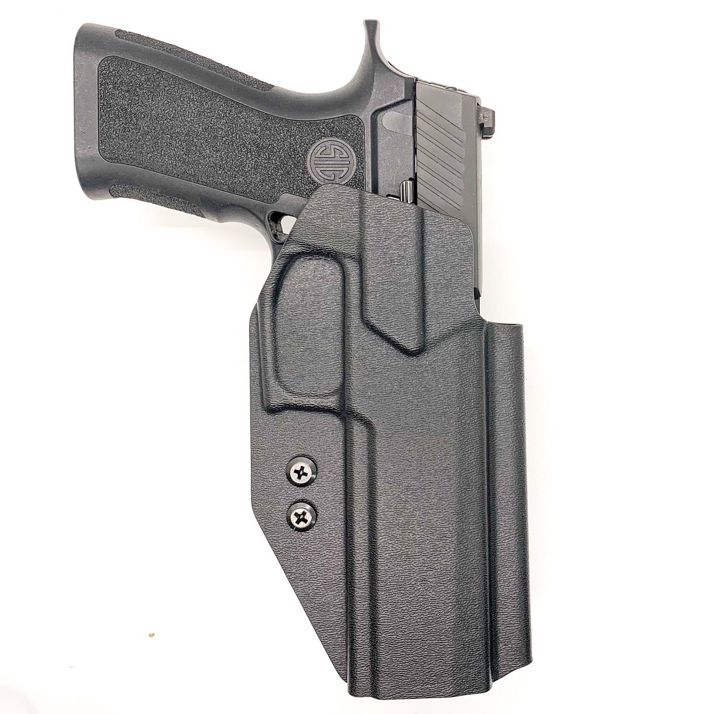 For the best OWB Outside Waistband kydex holster for the Sig P320 pistols with GoGuns USA Gas Pedal installed on the handgun, shop Four Brothers 4BROS Holsters.