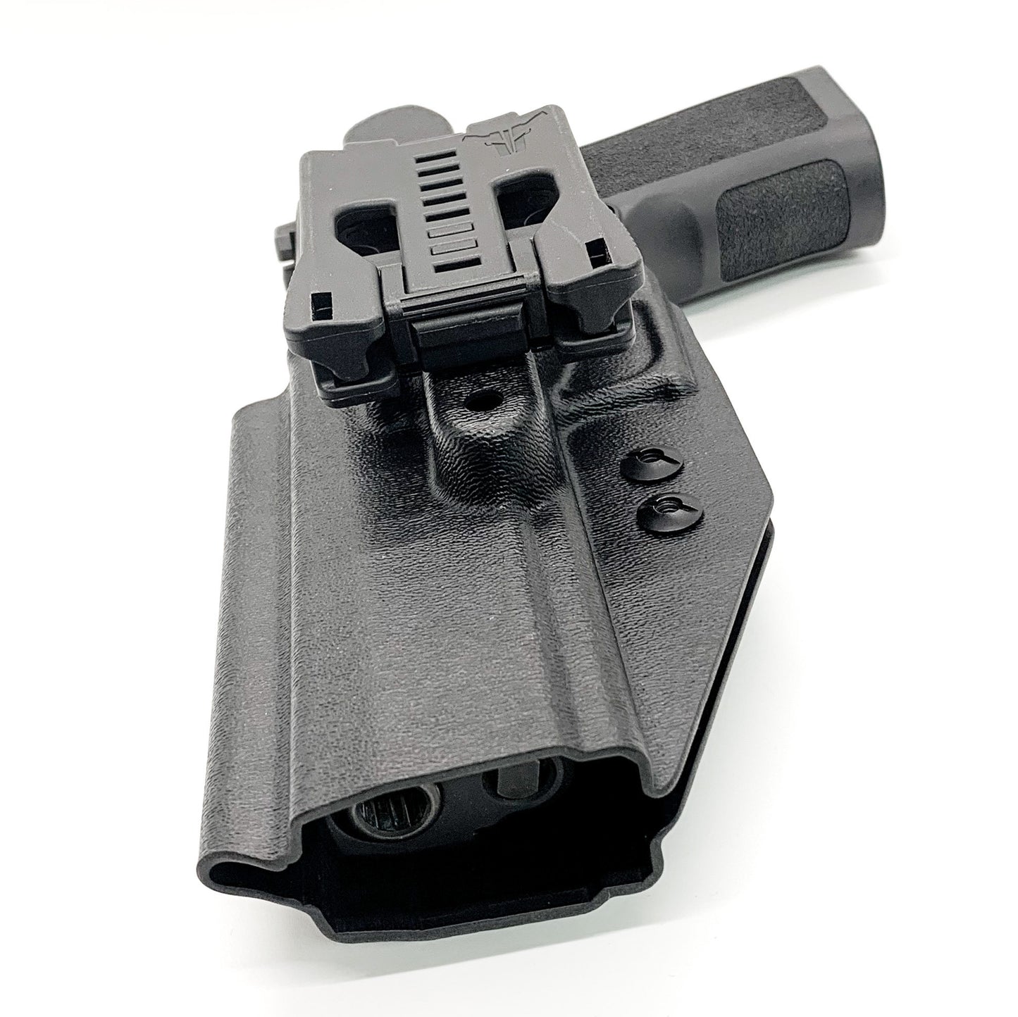 For the best OWB Outside Waistband kydex holster for the Sig P320 pistols with GoGuns USA Gas Pedal installed on the handgun, shop Four Brothers 4BROS Holsters.
