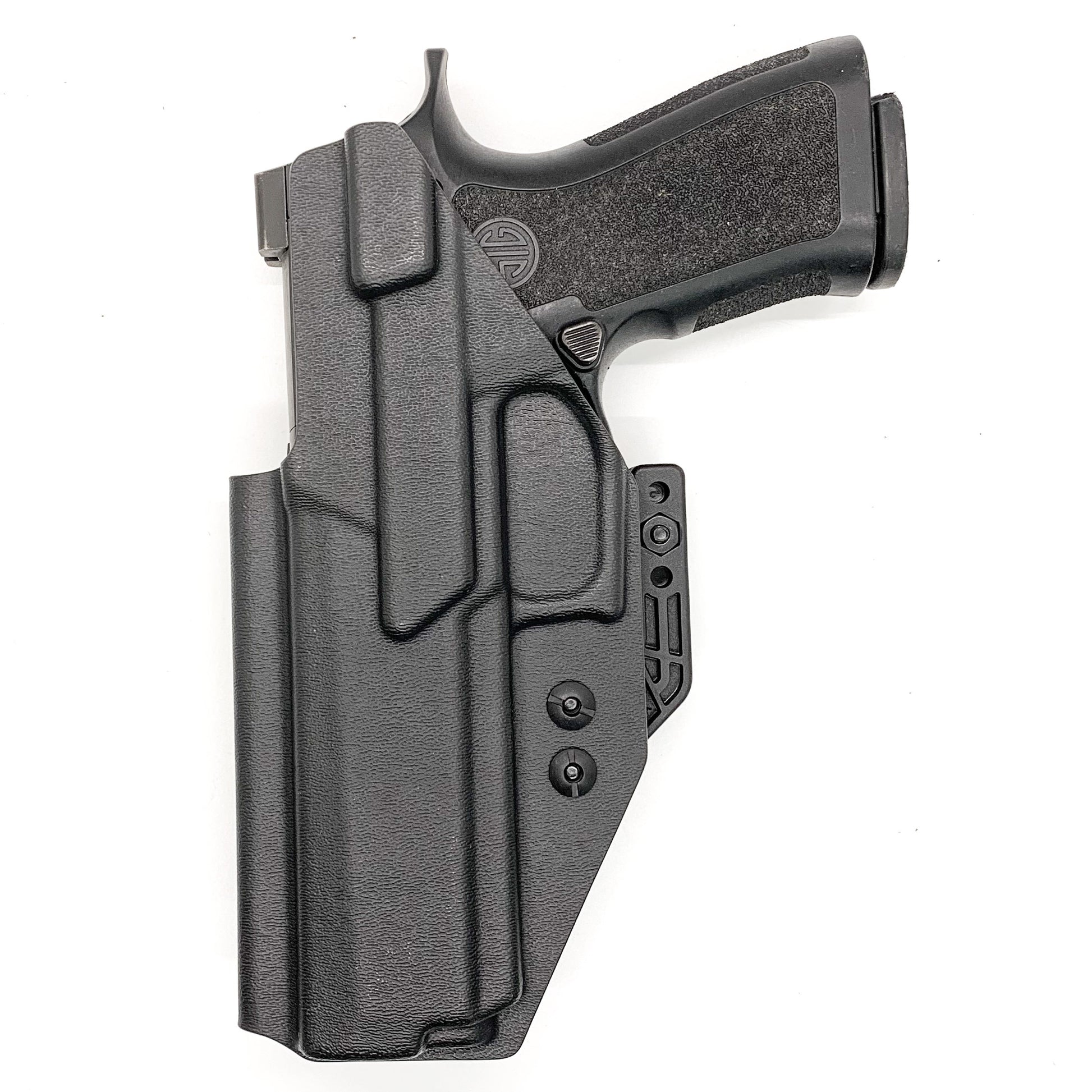 For the best IWB, AIWB, Inside Waistband Kydex holster for the Sig Sauer P320 X-Five Legion pistols shop Four Brothers 4Bros Holsters.  Proudly made in the USA