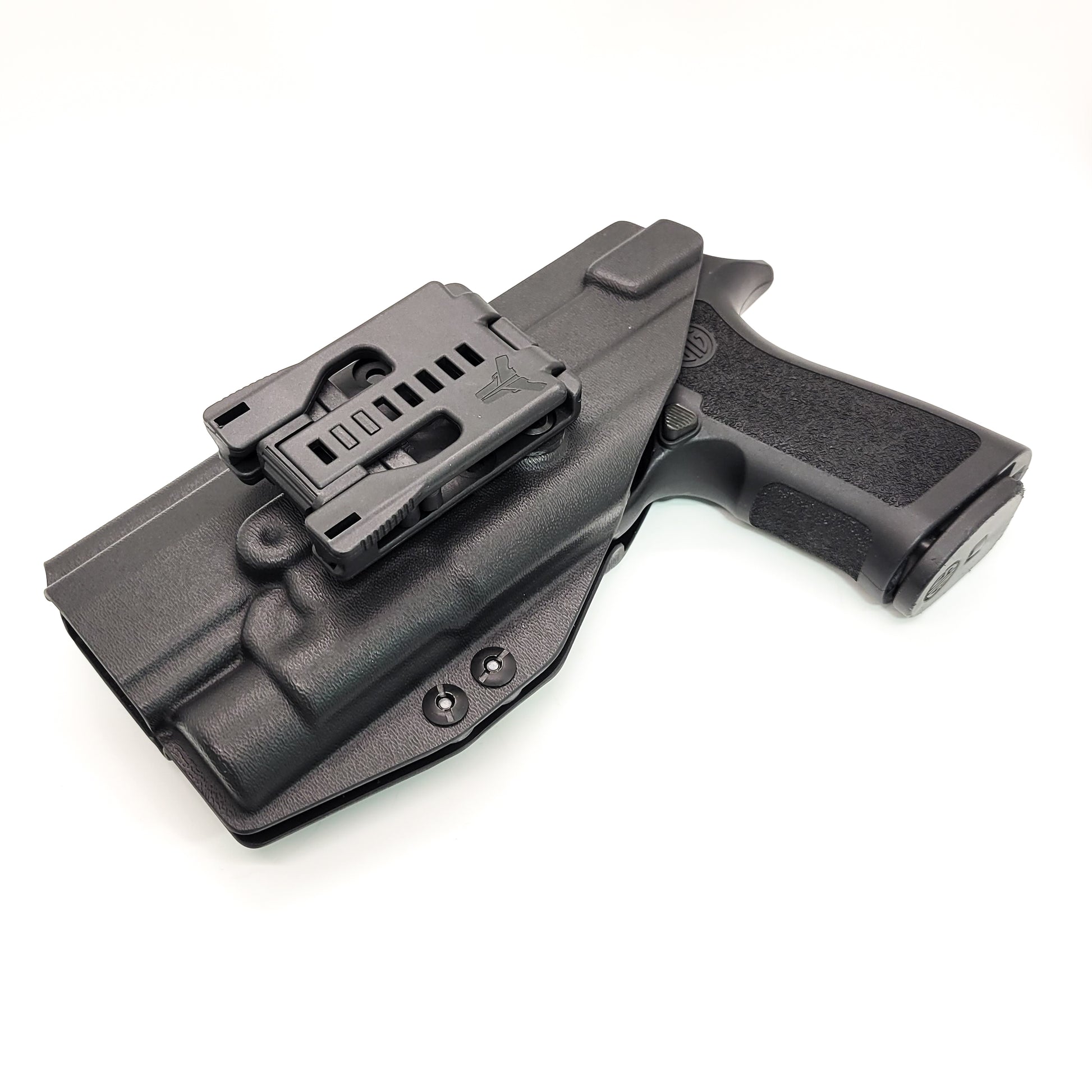 For the best OWB Holster for the Sig Sauer P320 Full Size, Carry, Compact, M17, M18, X-Five or X5 pistol & Streamlight TLR-1, shop Four Brothers Holsters.