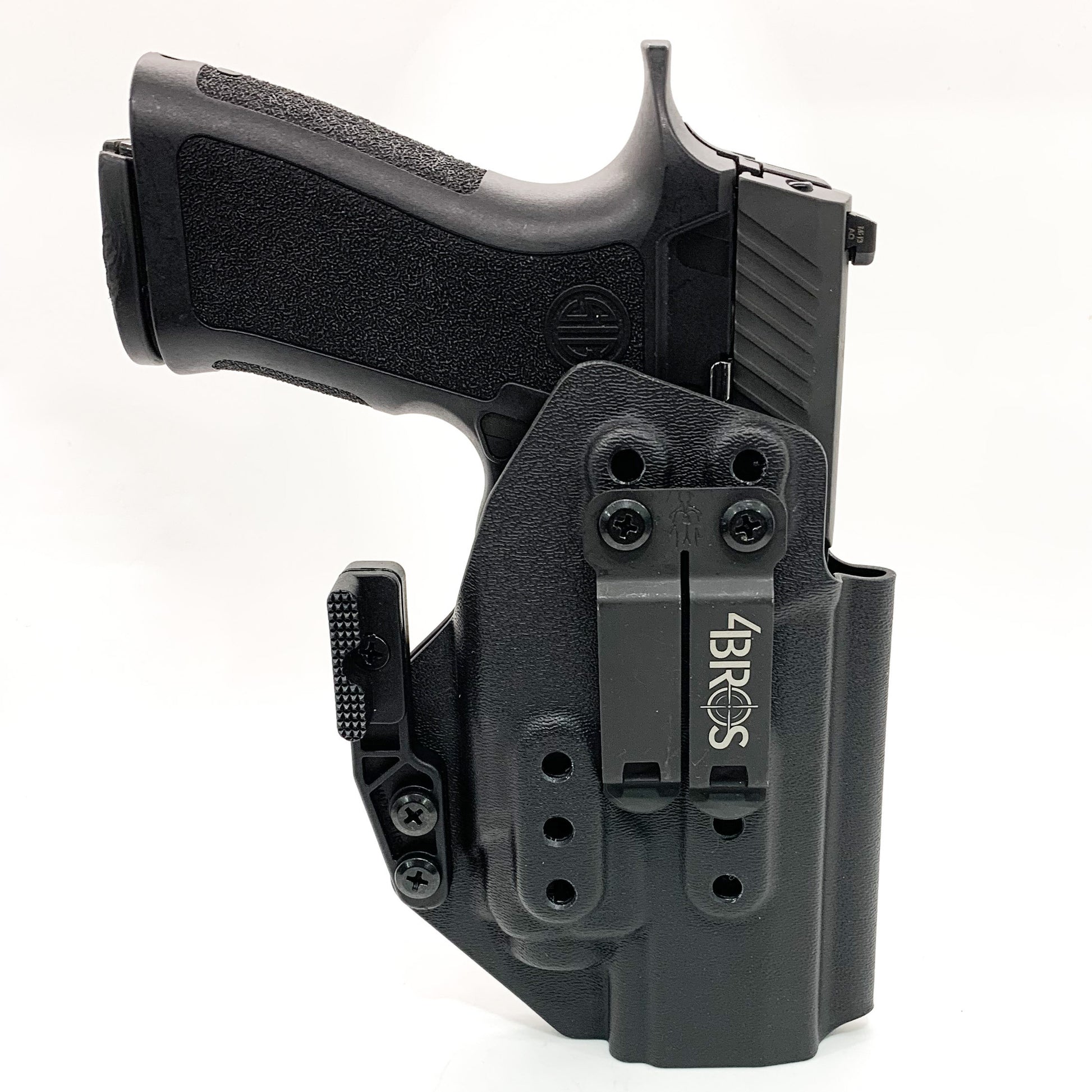 For the best IWB Kydex Inside Waistband Holster for the Sig Sauer P320, X5 & M17 & Streamlight TLR-8A & Align Tactical Thumb Rest shop Four Brothers Holsters.