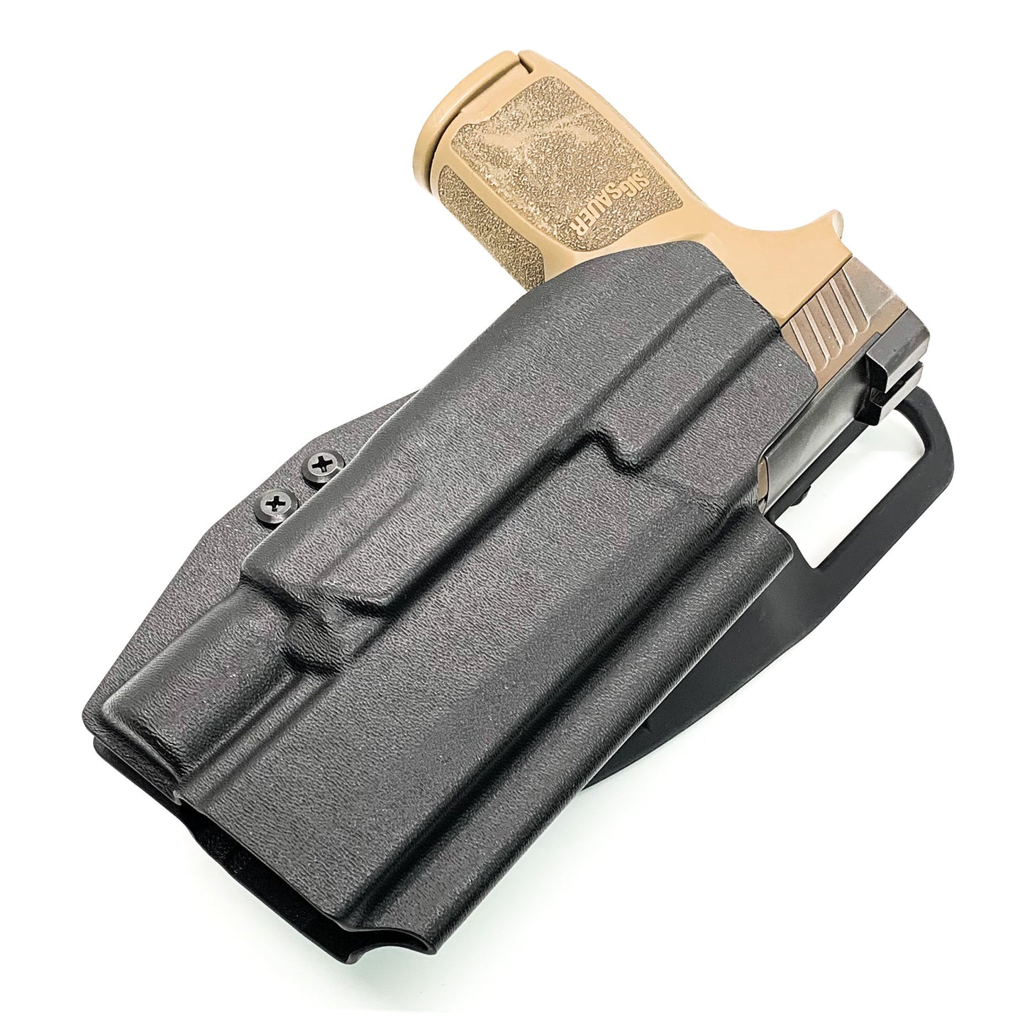 For the best OWB Sig Sauer P320 Full Size, M18, M17, X-Five or Carry pistol & Surefire X300U-A or B A Duty & Competition Holster, shop Four Brothers Holsters.