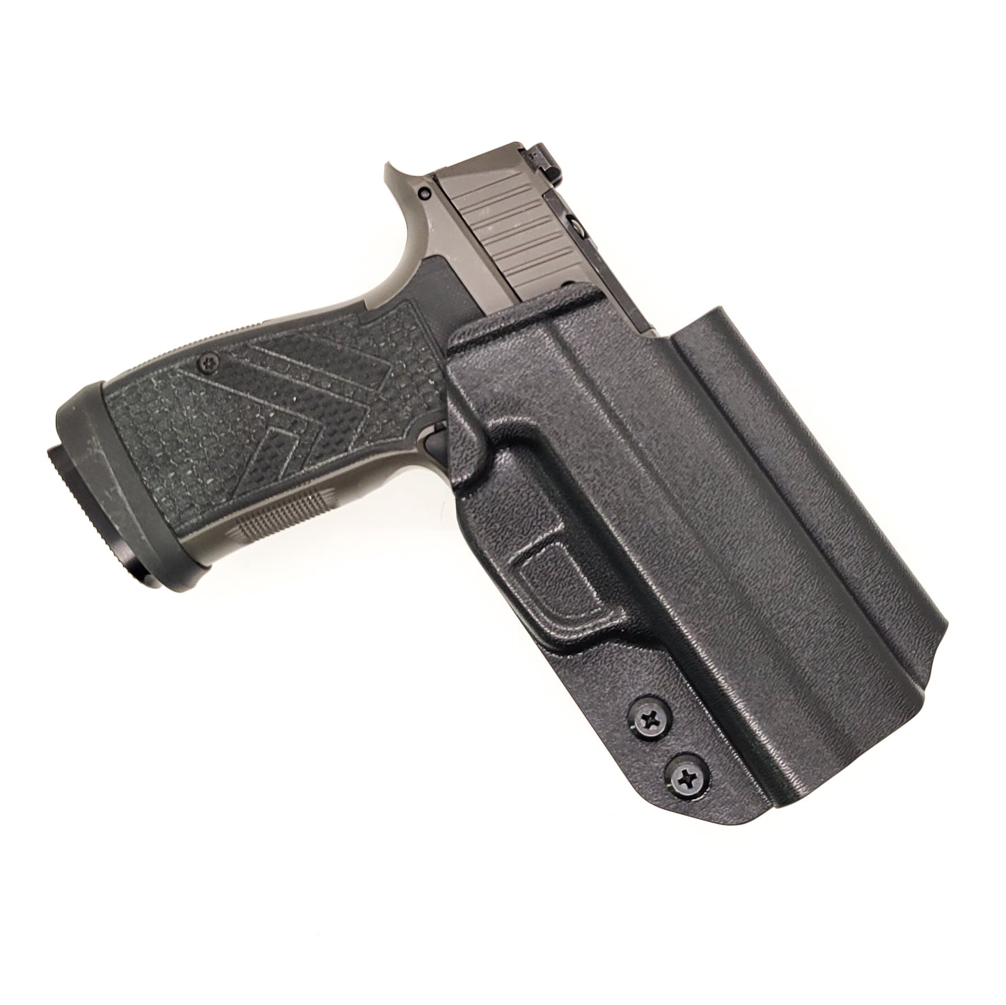 For the best Outside Waistband OWB Kydex Holster for the Sig Sauer P365-AXG LEGION handgun, shop Four Brothers 4BROS Holsters.  We proudly make in the USA.