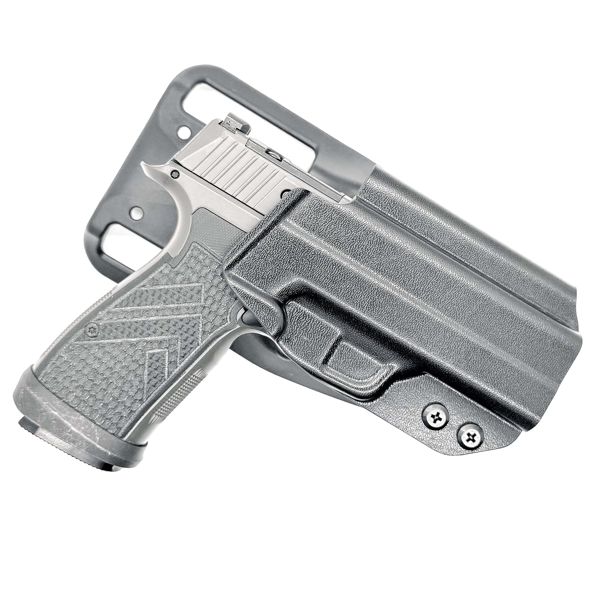 For the best OWB Outside Waistband Sig Sauer P365-AXG Legion Duty & Competition Style Kydex Holster, shop Four Brothers Holsters.  Proudly made in the USA.