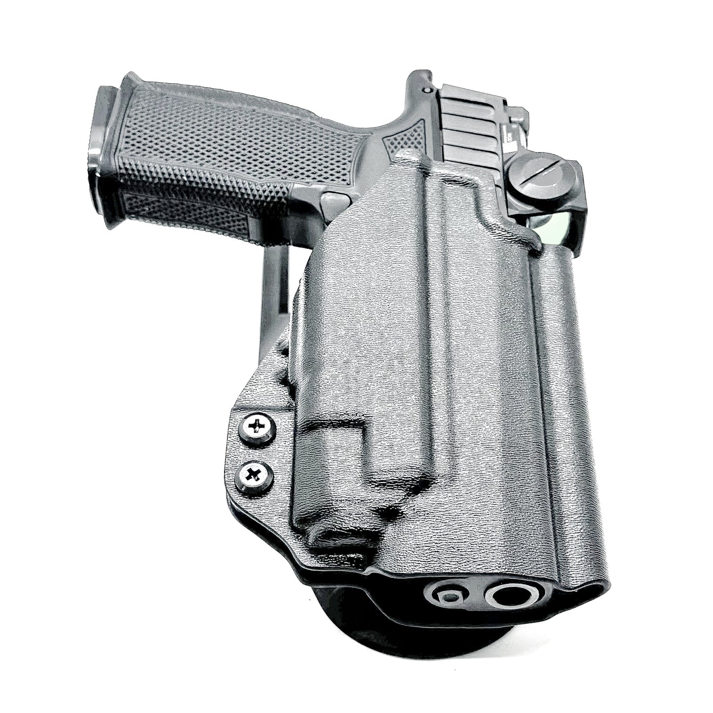 Sig Sauer P365-FUSE & Icarus Precision A.C.E. Module & TLR-7 X Duty & Competition Holster in black with Duty Drop Attachment.